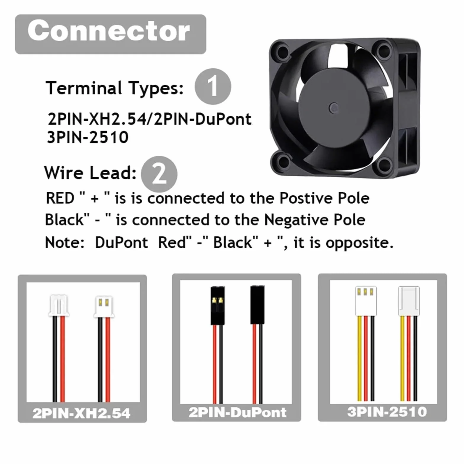2 szt. Wentylator 4020 DC 5 V 12 V 24 V podwójne łożysko kulkowe(12V Dual Ball)