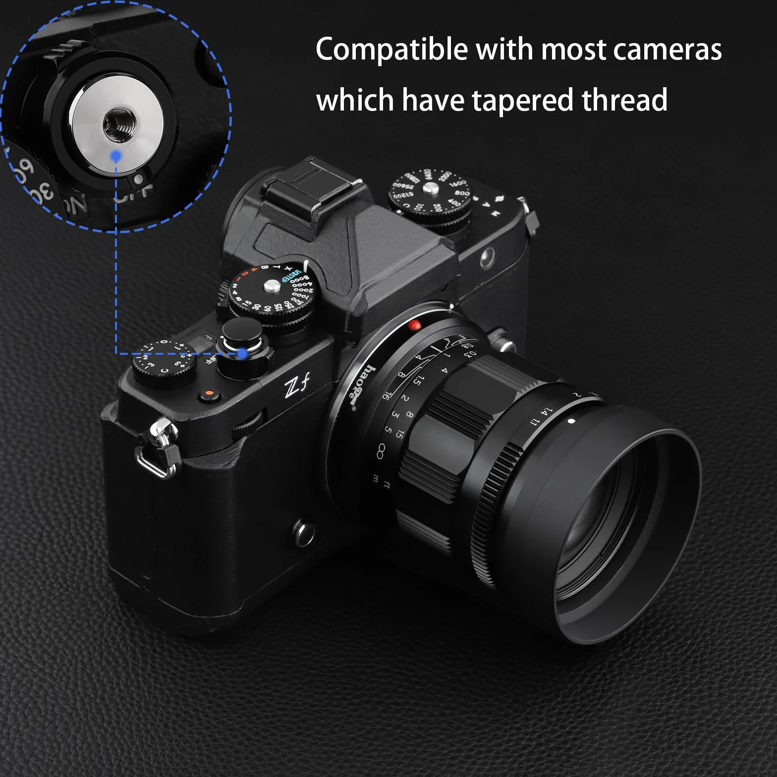 Haoge SRB-DB metalowy przycisk zwalniania migawki do Leica M8 M9 M10 M-E M-P M9-P M-A i Fujifilm X-E1 X-E2 X-E2S X-E3 X-T2 X-T3 X-T30 X-T20 X-Pro1 X-Pro2 XPRO3 X100 X100T X1100T 00S X1 00F X100V