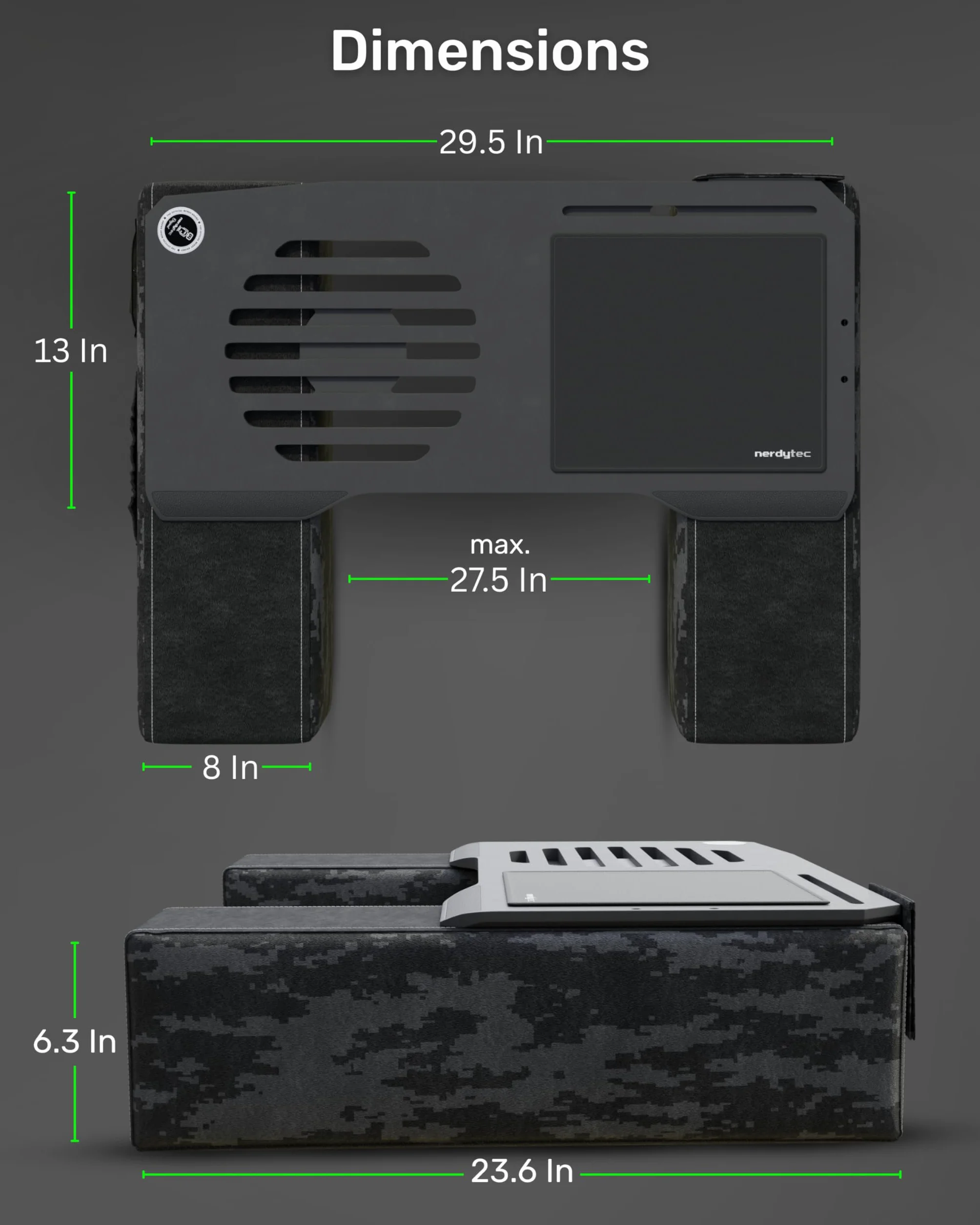 Couchmaster® CYBOT (ergonomiczne biurko do notebooków lub bezprzewodowej peryferii, w zestawie poduszka, nadaje się na kanapę/łóżko)