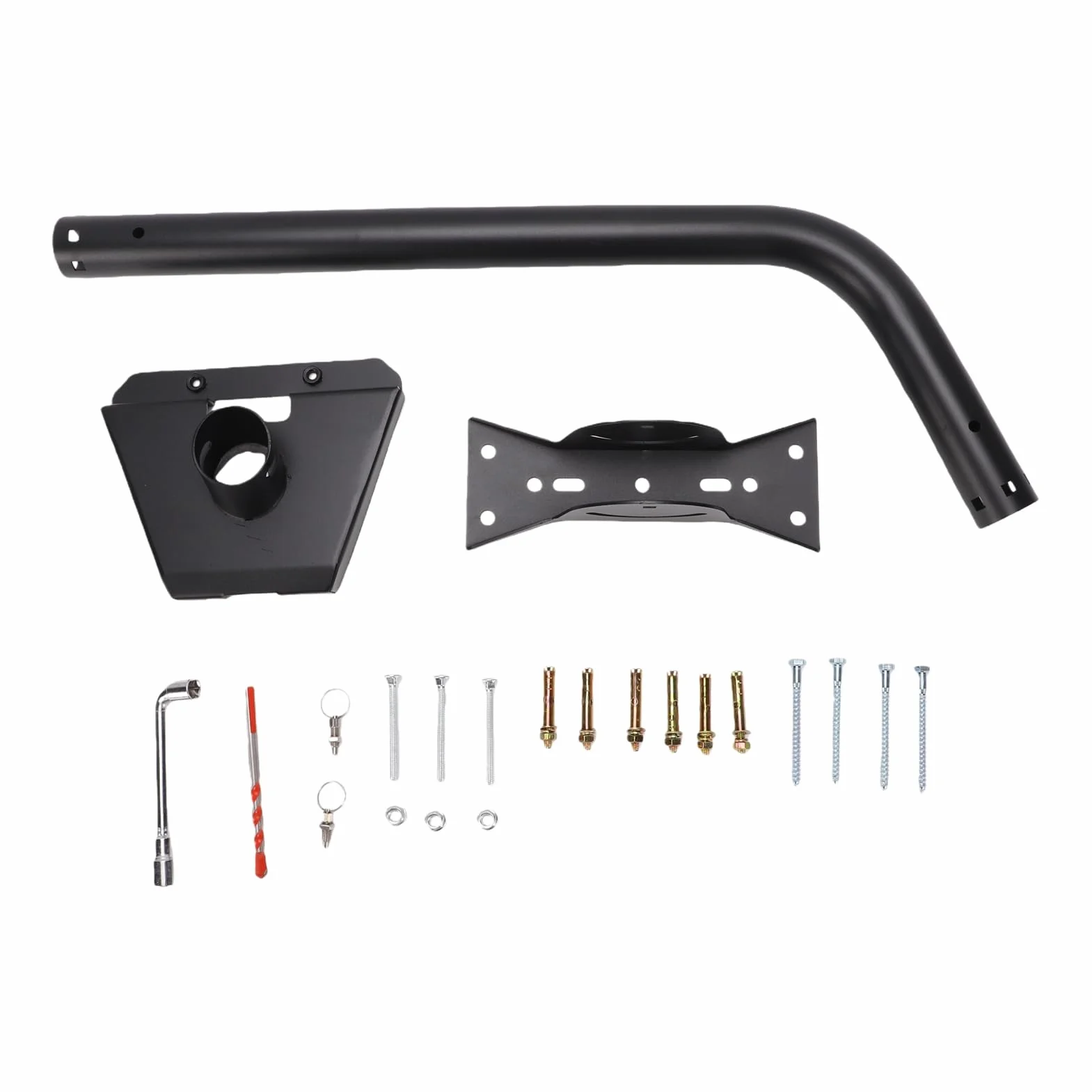 Uchwyt ścienny do Anteny, Zestaw Montażowy do Anteny Satelitarnej, Wspornik, Regulowany Adapter ze Stopu Aluminium, Zestaw Mocowania na Dach z regulacją Kąta dla Standardu 4 4X V3