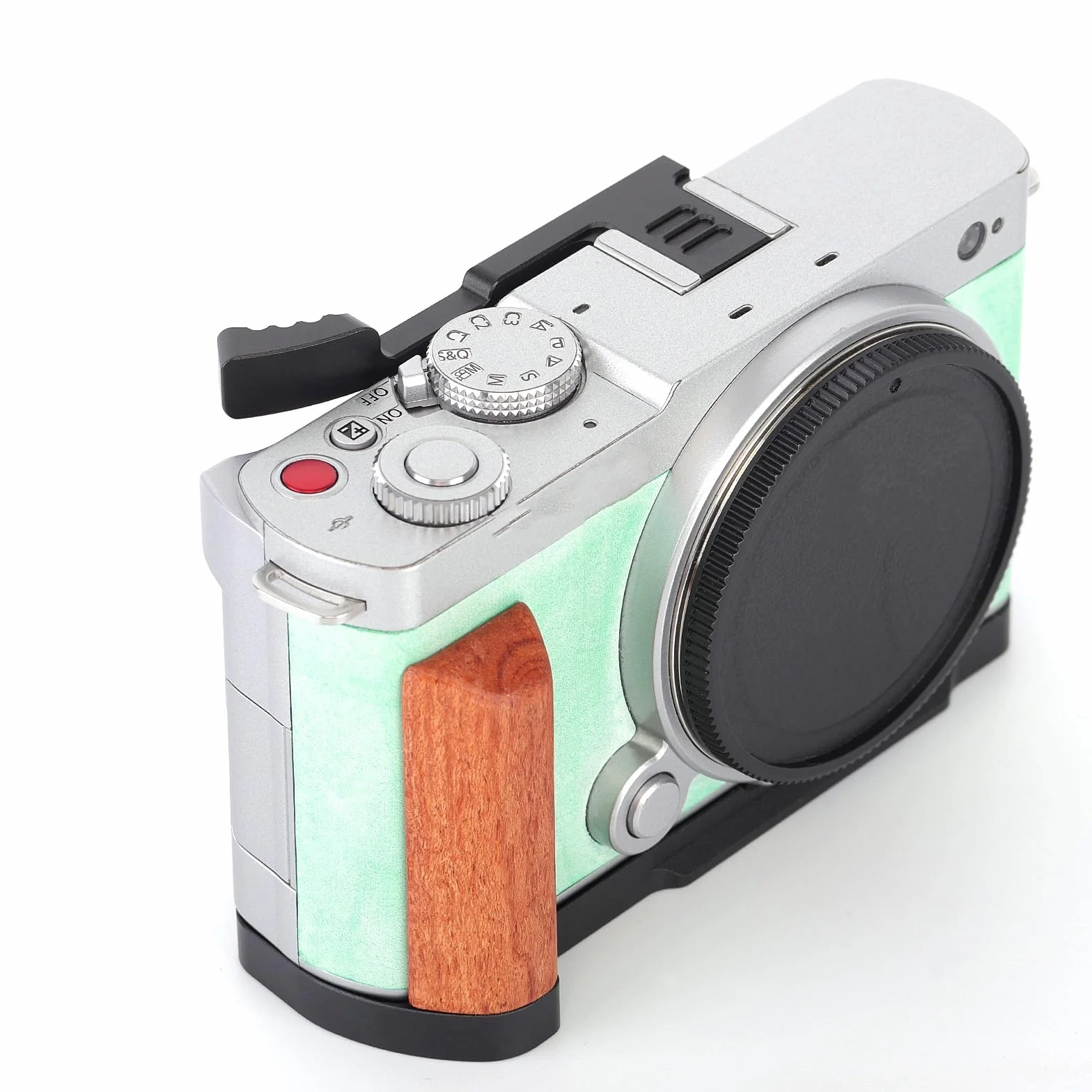 Uchwyt na kciuk do Panasonic LUMIX S9, podpórka pod kciuk z antypoślizgowym wzorem, zwiększona stabilność i komfort dla lepszego fotografowania (czarny)