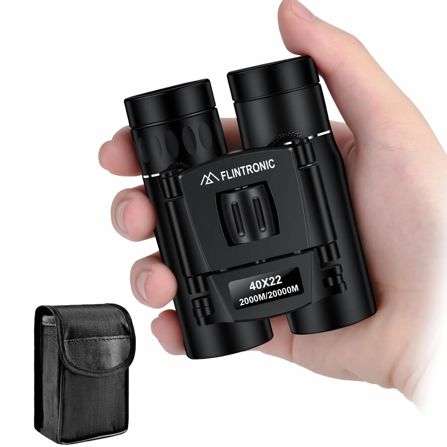 Flintronic Mini Lornetka Profesjonalna 40 x 22 HD - Wodoodporna, Składana, Kompaktowa i Lekka do Polowania, Zwiedzania, Obserwacji Ptaków i Wędrówek