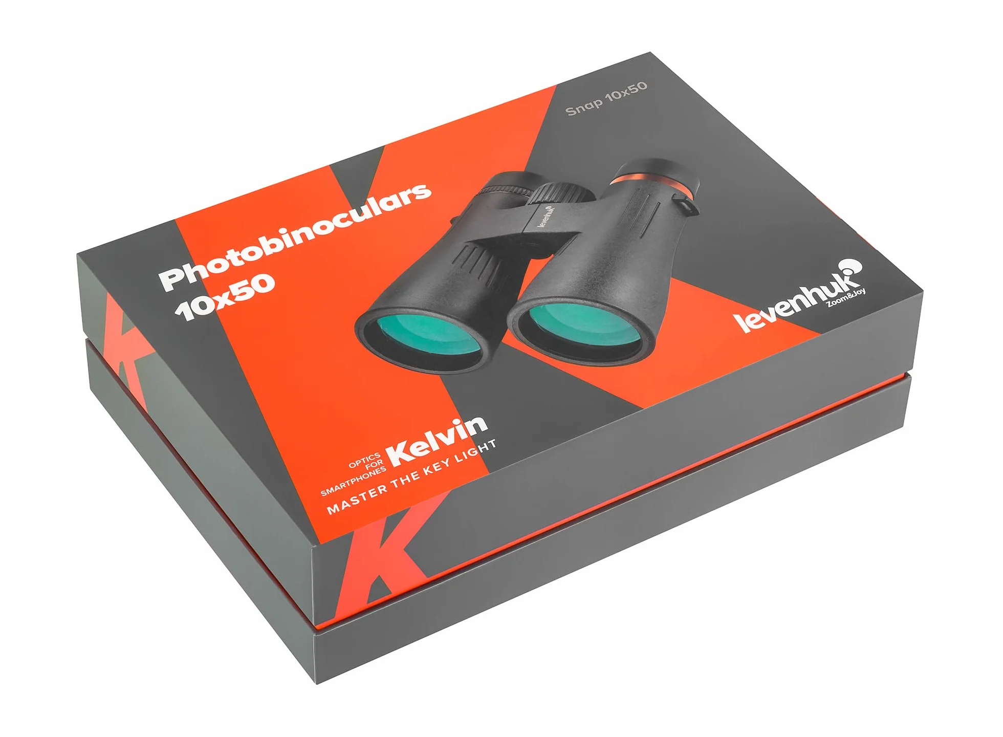 Levenhuk Kelvin Snap 10x50 Fotolornetka do Smartfona, Rejestracja Zdjęć i Filmów Soczewki 50mm Uniwersalne Mocowanie Adapter na Telefon i Statyw w Zestawie Wodoodporne Do Podróży Sportu Koncertów | Rejestracja Zdjęć i Filmów Uniwersalne Mocowanie Adapter