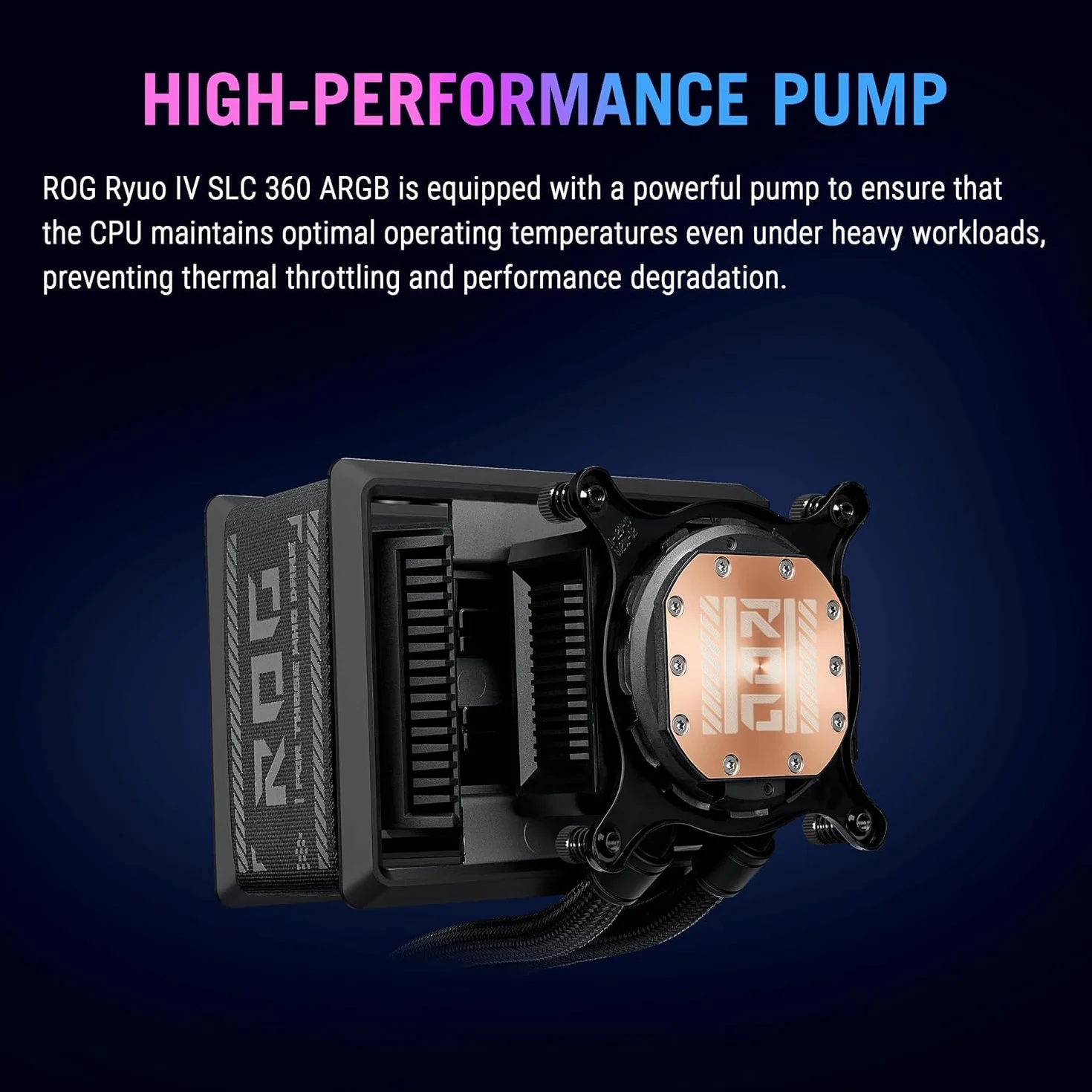 ASUS ROG Ryuo IV SLC 360 ARGB All-in-One CPU chłodzenie wodą (6,67-calowy wyświetlacz AMOLED, obsługuje filmy 3D, węże 200 mm, 3 x wentylator ARGB Daisy-Chain, do Intel LGA 1851, 1700, AMD AM5, AM4)