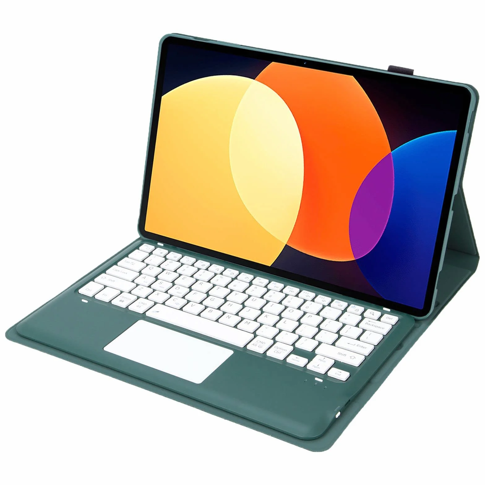 Etui z klawiaturą do Xiaomi Mi Pad 6S Pro 12.4" 2024, Magnetyczna Odłączana Bezprzewodowa klawiatura Bluetooth z Uchwytem na Ołówek (Ołówek nie jest dołączony),Dark green