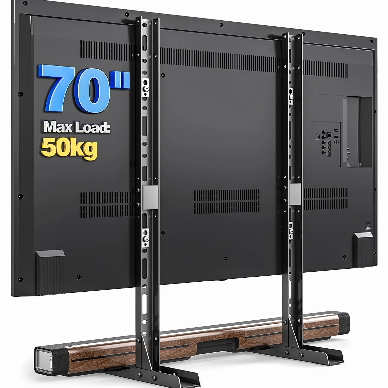 TVON Uniwersalny stojak na telewizor, zamiennik nóg do telewizora 20-75-calowych telewizorów LCD/LED/OLED, mocny stojak pod telewizor mieści do 50 kg, maks. VESA 800 x 600 mm