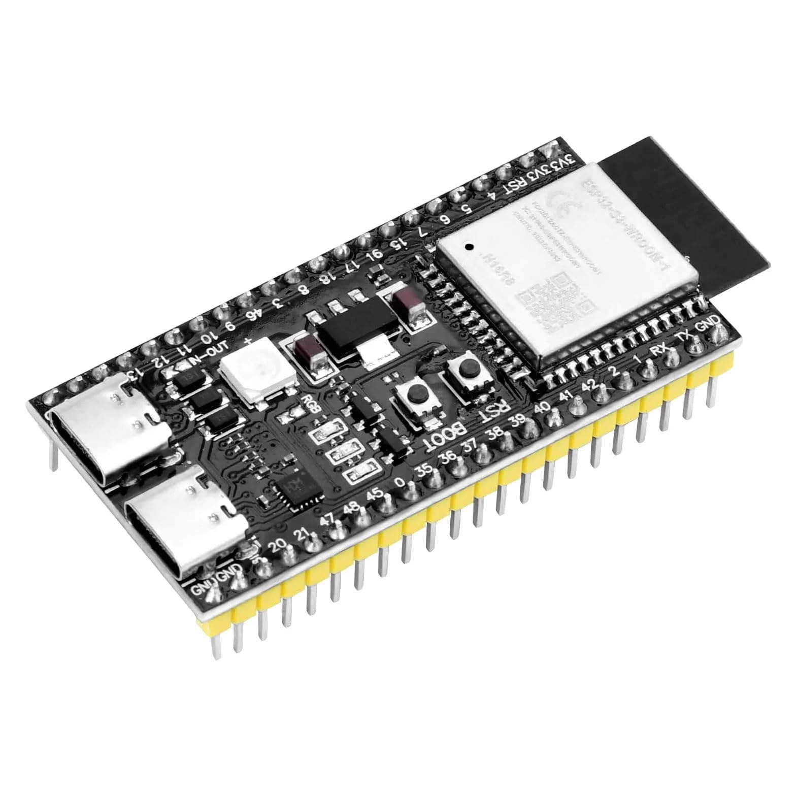 ESP32 S3 DevKitC 1 N16R8 ESP32 S3 WROOM1 N16R8 płyta rozwojowa WiFi Bluetooth 5.0 siatka rozwojowa [piny są lutowane]