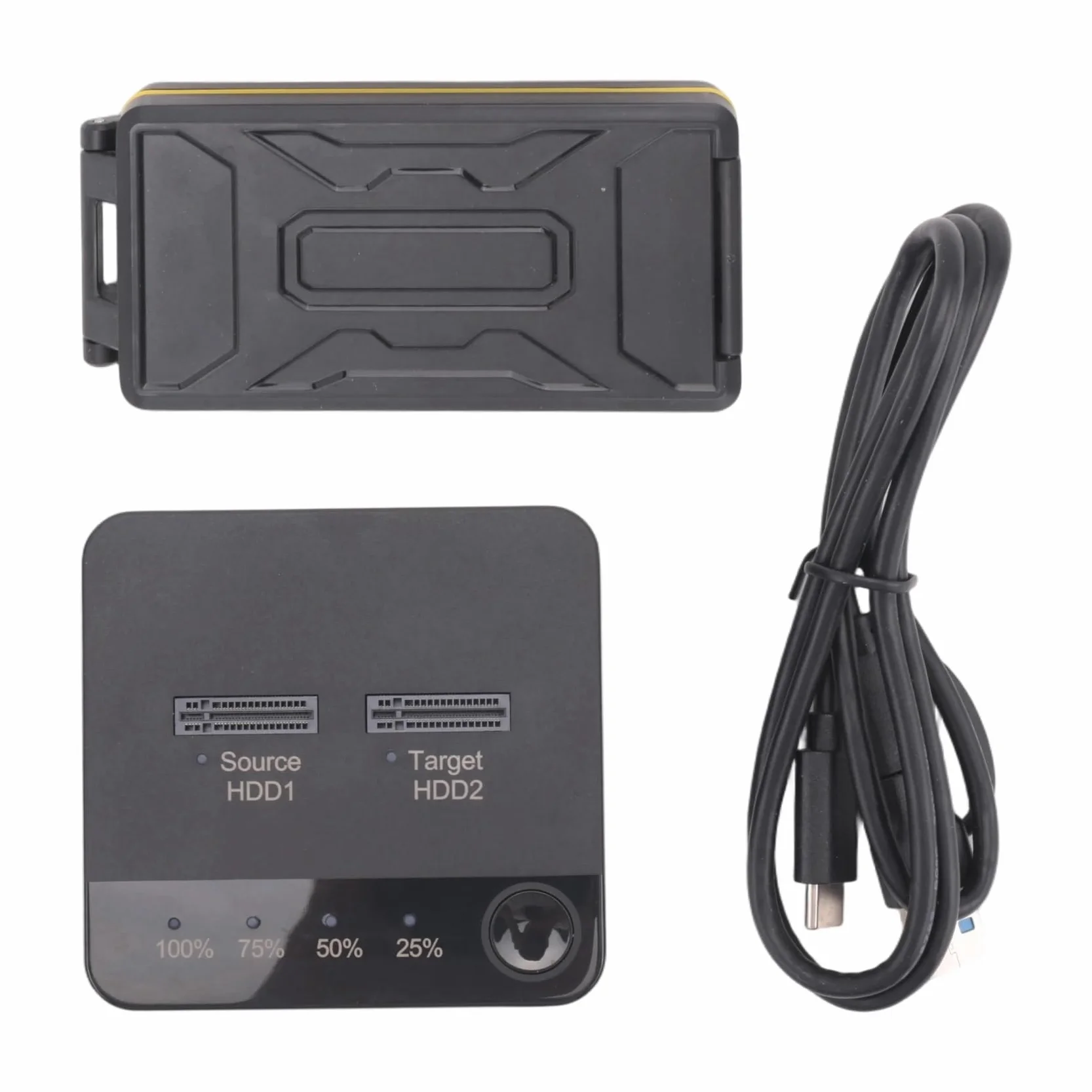 2X M.2 Duplicator M.2 Dual Bay SSD Obudowa Zewnętrzna Stacja Dokująca do Dysku Twardego z Klonem dla M2 HDD SSD Reader