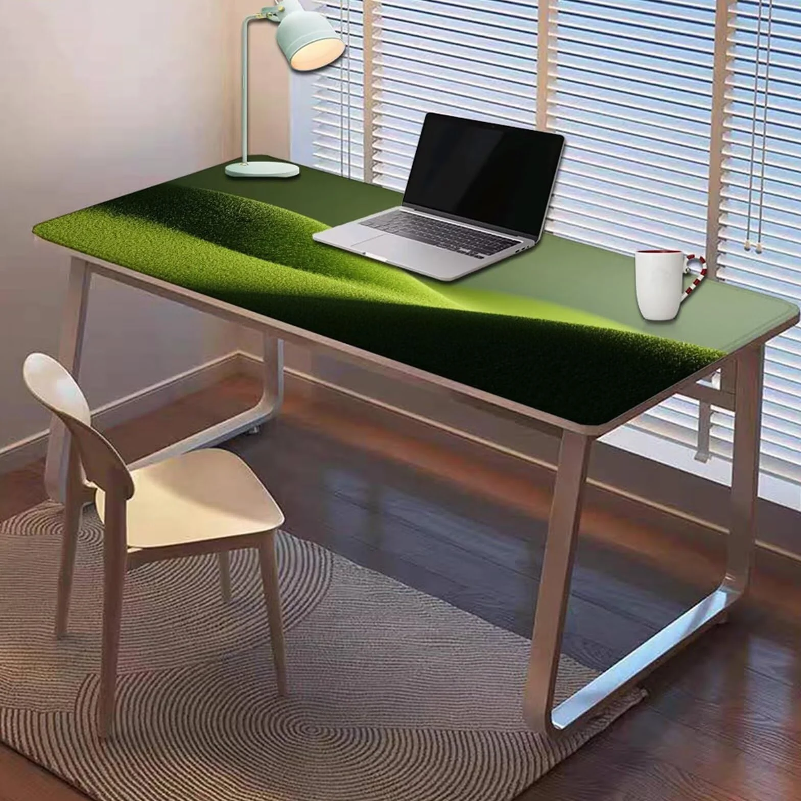 Gamingowa podkładka pod mysz 1200 x 600 x 3 mm, XXL, wodoszczelna, odporna na ścieranie, z przyszytymi krawędziami, zielona, podkładka na biurko, poprawia prędkość i precyzję, do laptopa, komputera