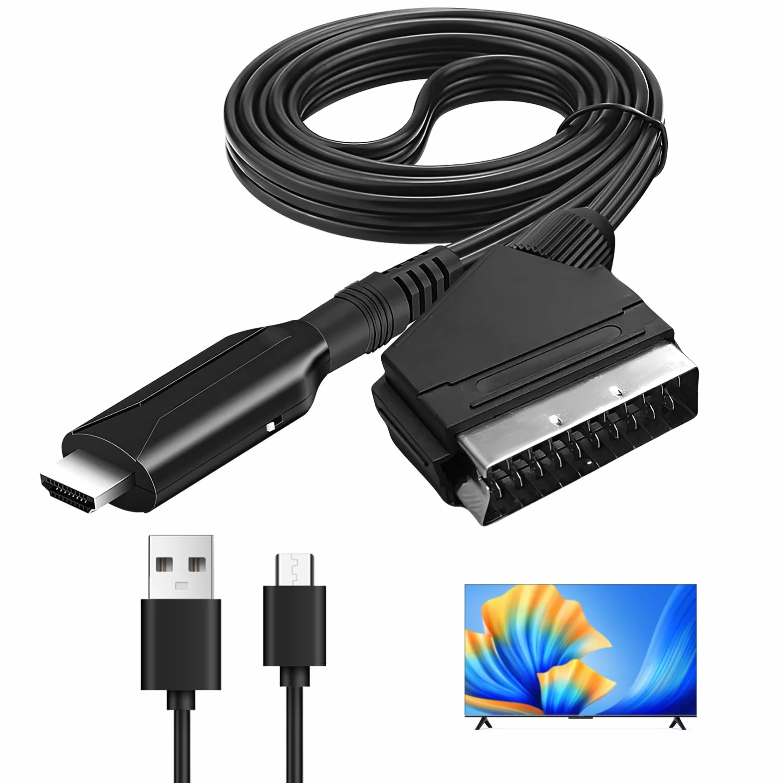 Scart na HDMI adapter konwerter Full HD 1080P