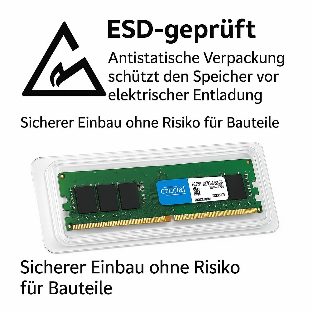 Crucial 16 GB Kit (2 × 8 GB) DDR4 2666 MHz CL19 PC4-21300 288-Pin UDIMM Desktop Memory – CT8G4DFRA266 – wysokiej jakości aktualizacja pamięci do PC i stacji roboczej