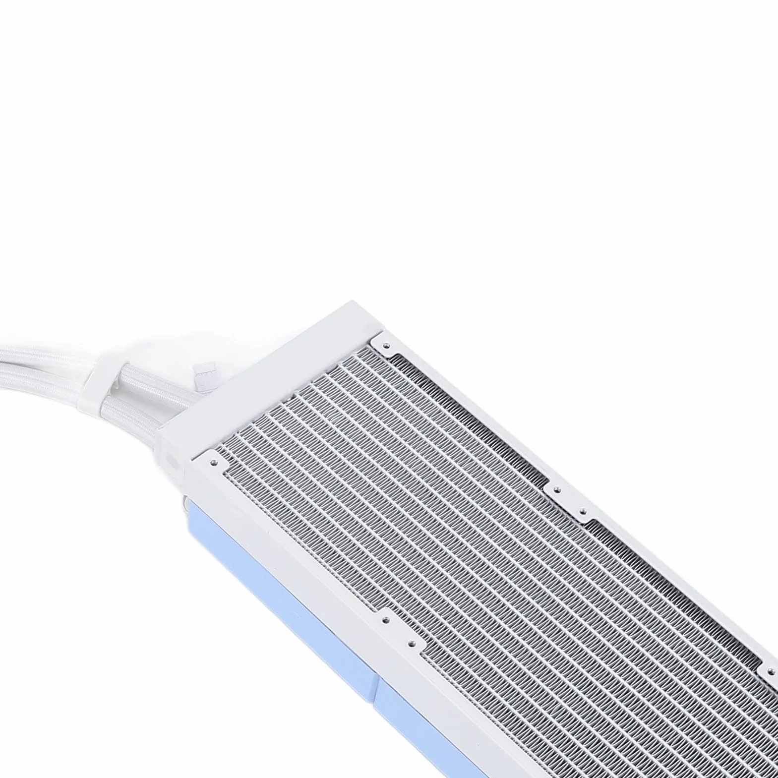 Generic Chłodnica Cieczowa Procesora ARGB o Niskim Poziomie Hałasu do Konfiguracji Komputera o Dużej Wytrzymałości, Stabilna wydajność dla Entuzjastów Gier, Wentylator 120 Mm, Kolor Niebieski i Biały
