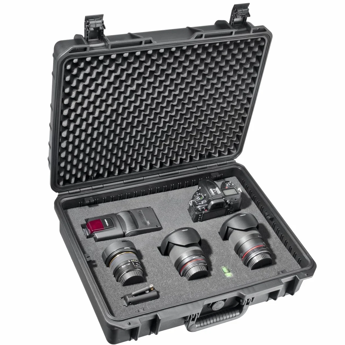 Mantona Zewnętrzne etui ochronne na zdjęcia L (pasuje do lustrzanek cyfrowych, kamery GoPro, sprzętu fotograficznego i wielu innych, rozmiar L, wodoodporne, odporne na wstrząsy, pyłoszczelne) czarne