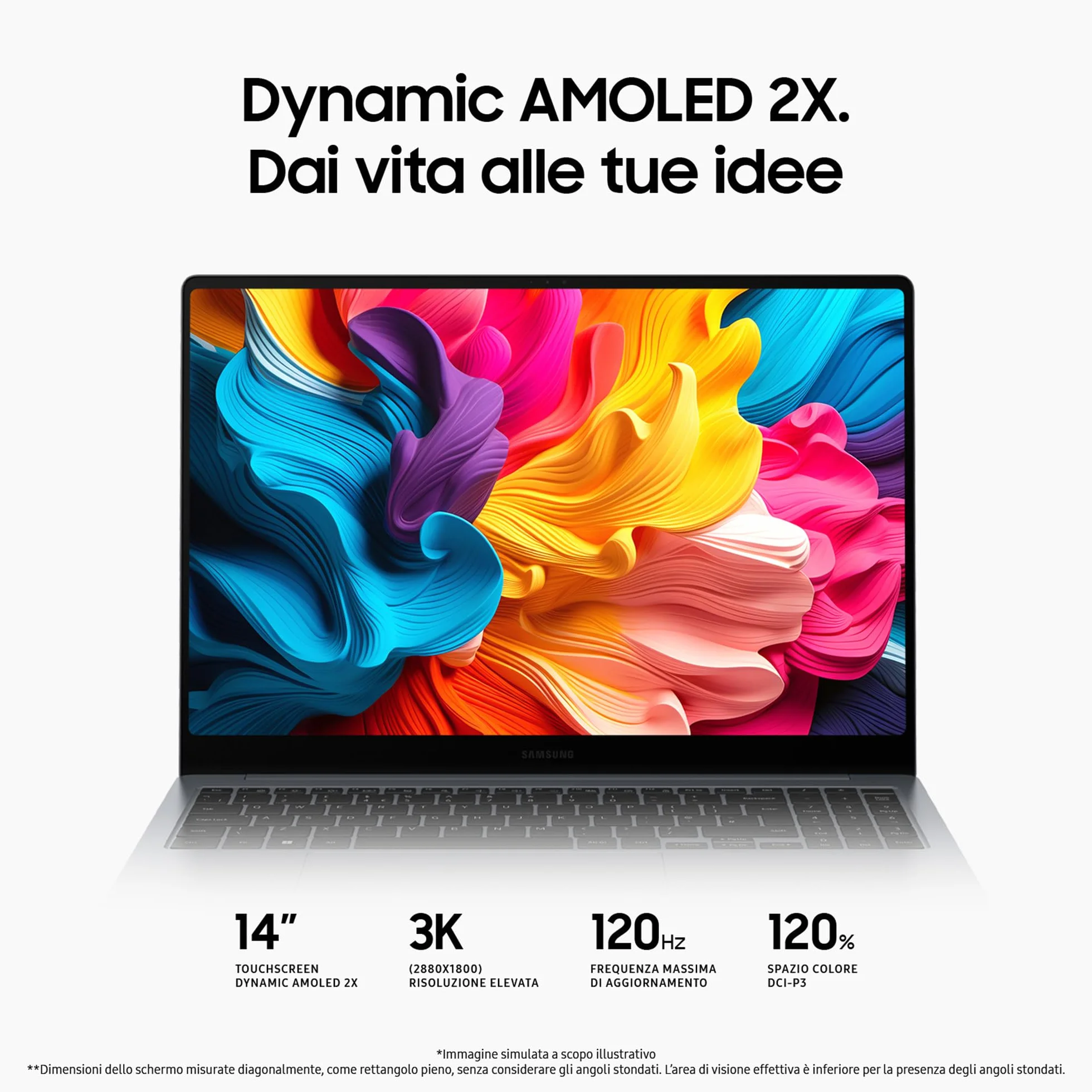 Samsung Galaxy Book4 Pro, procesor Intel® Core™ Ultra 7, 16 GB RAM, 512 GB, laptop 14" Dynamic AMOLED 2X Touch, Windows 11 Home, Moonstone Gray [wersja włoska]