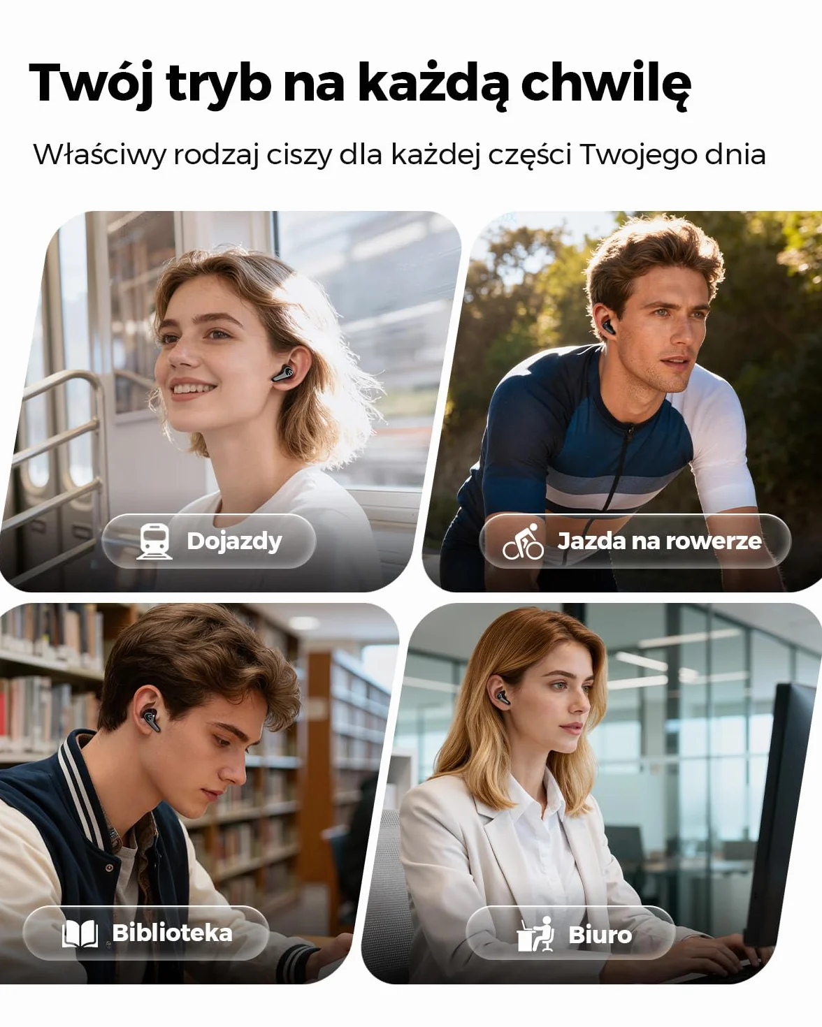SOUNDPEATS C30 Bluetooth 6.0 Hybrydowe Bezprzewodowe Słuchawki Douszne z Aktywną Redukcją Szumu ANC 52dB i Certyfikacją Hi-Res Audio LDAC 12mm Duże Przetworniki 52h Odtwarzania 6 Mikrofonów Czarny
