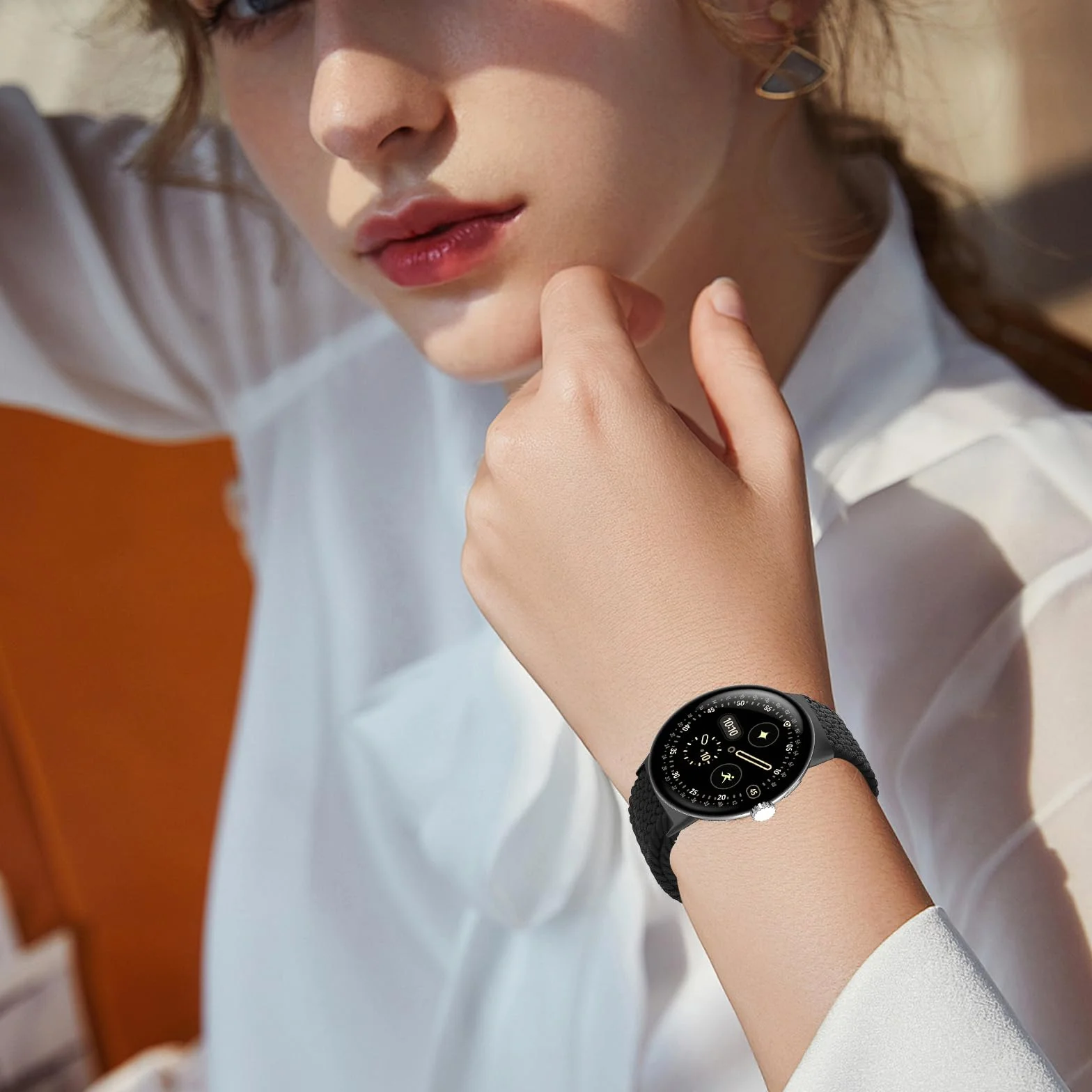 ZoRoll Pasek do zegarka Google Pixel Watch 4 45 mm/Watch3 45 mm, nylonowa bransoletka z szybkim zapięciem