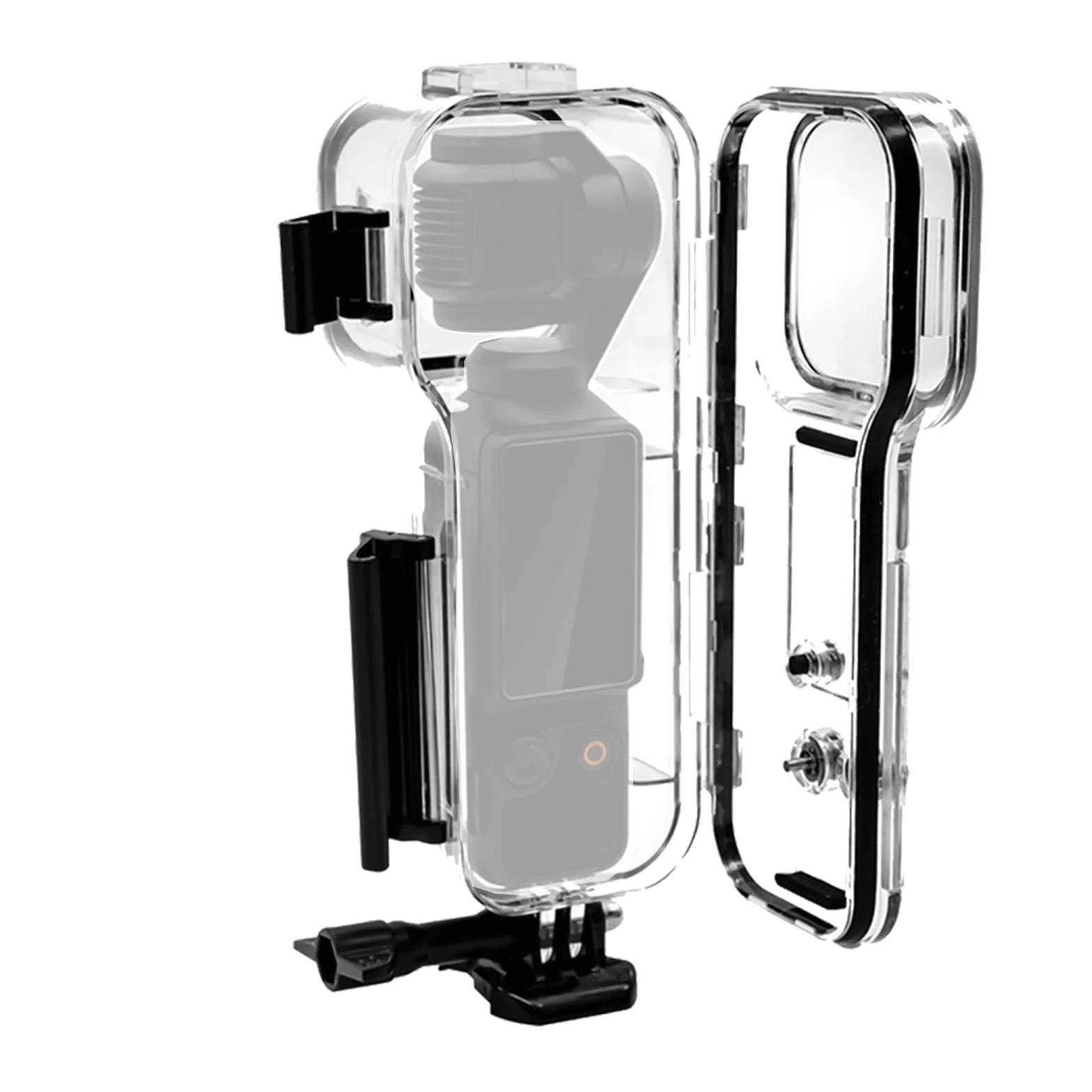 Przezroczysta wodoodporna obudowa podwodna dla DJI Osmo Pocket 3, 45M/147.6ft obudowa podwodna, wysoce przejrzysty materiał PC, do surfingu, nurkowania, pływania, podróży itp.
