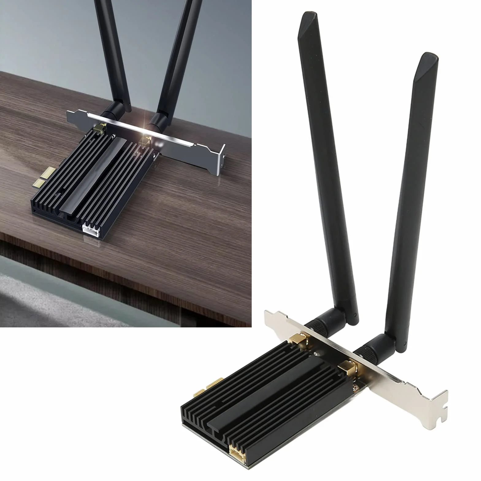 Karta WiFi 6E PCIe, Karta WiFi 6 GHz 5 GHz 2,4 GHz PCIe WPA3 Wysokie Bezpieczeństwo w Grach