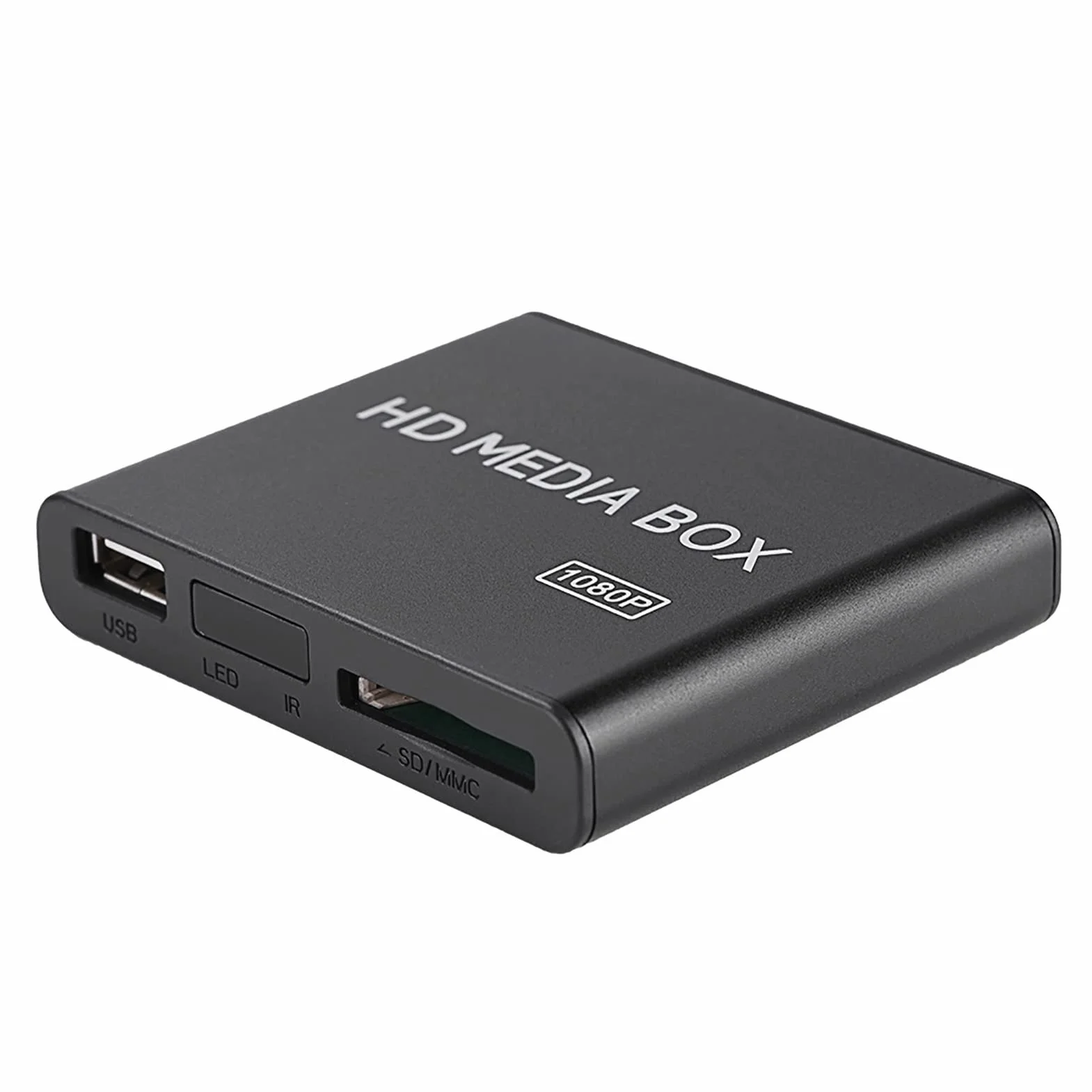 Odtwarzacz Multimedialny Full HD Mini Box 1080P Obsługa USB MMC RMVB MP3 AVI MKV, Mały Rozmiar, Bogaty Interfejs Wyjściowy Wideo, Piękny Wygląd, Obsługa Wielu Formatów HD