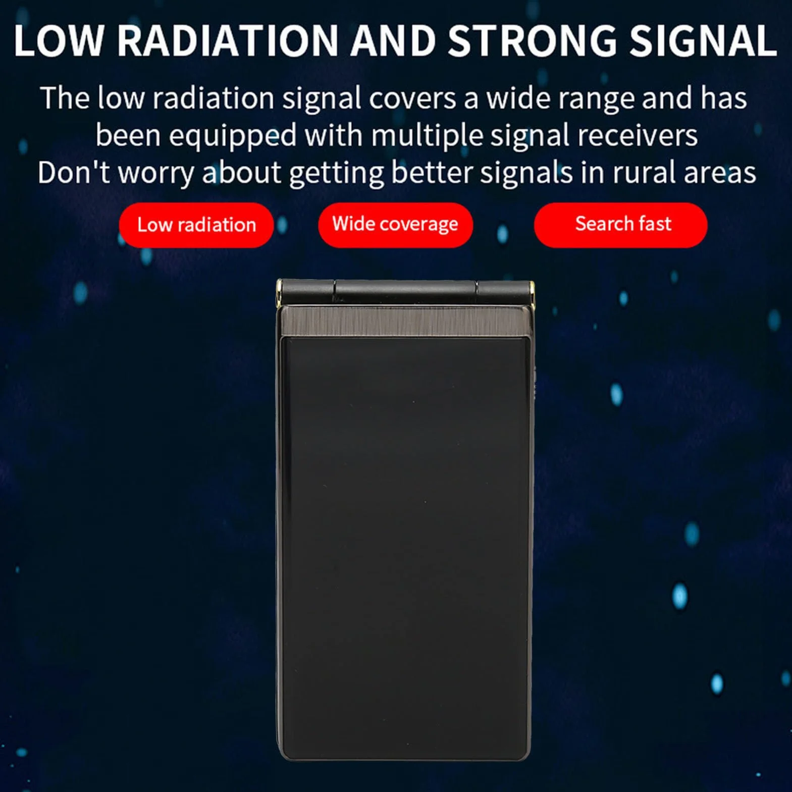 Telefon z klapką dla Seniorów, Odblokowany Telefon z klapką 2G Telefon z klapką z Dużym Przyciskiem dla Seniorów, 3-calowy Telefon z klapką dla Osób Starszych, Podwójny Tryb