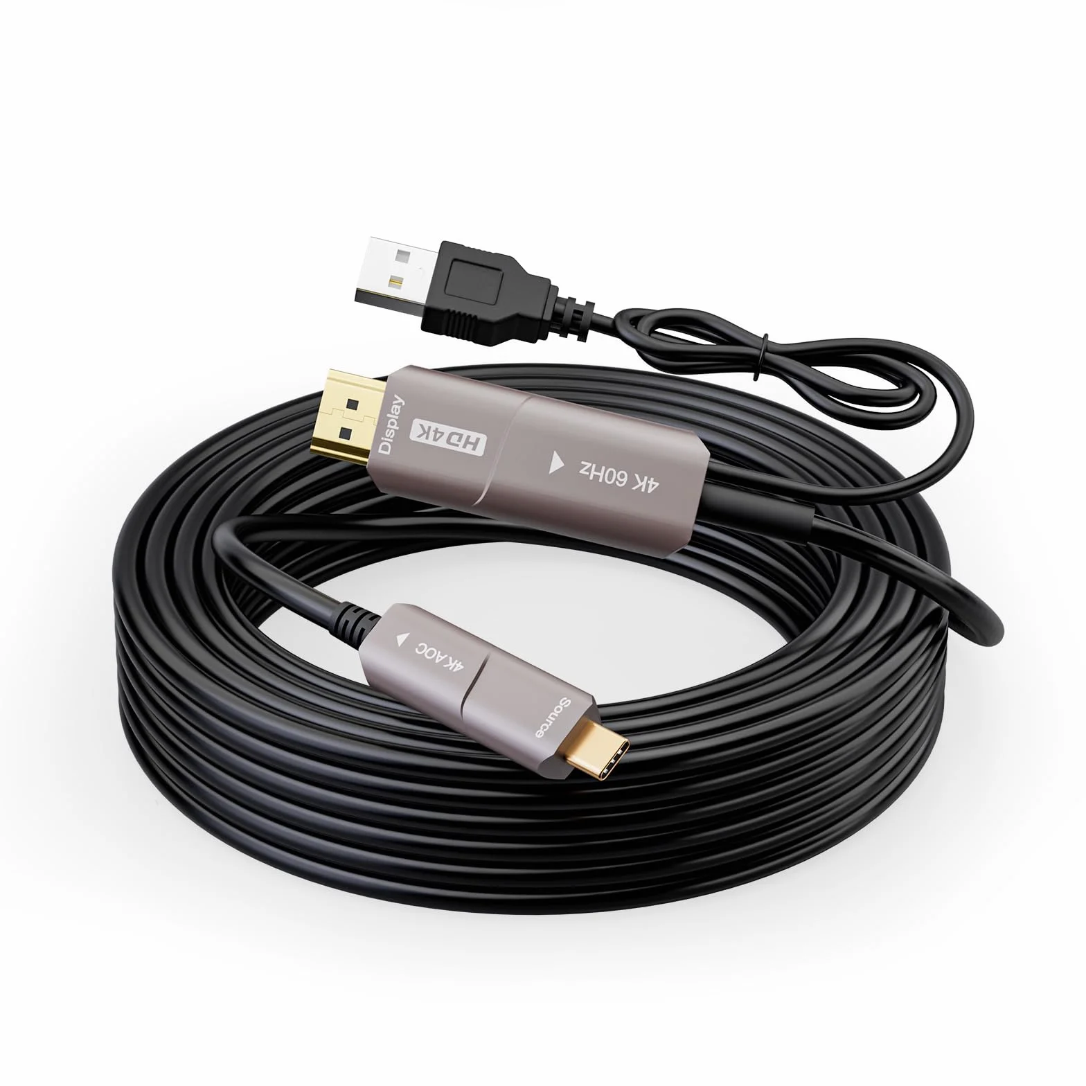 Kabel USB C na HDMI Fiber Optic kabel USB 3.1 Type C do 4K HDMI, kompatybilny z Thunderbolt 3/4, do MacBook Pro/Air (F0402-AOC-10M)