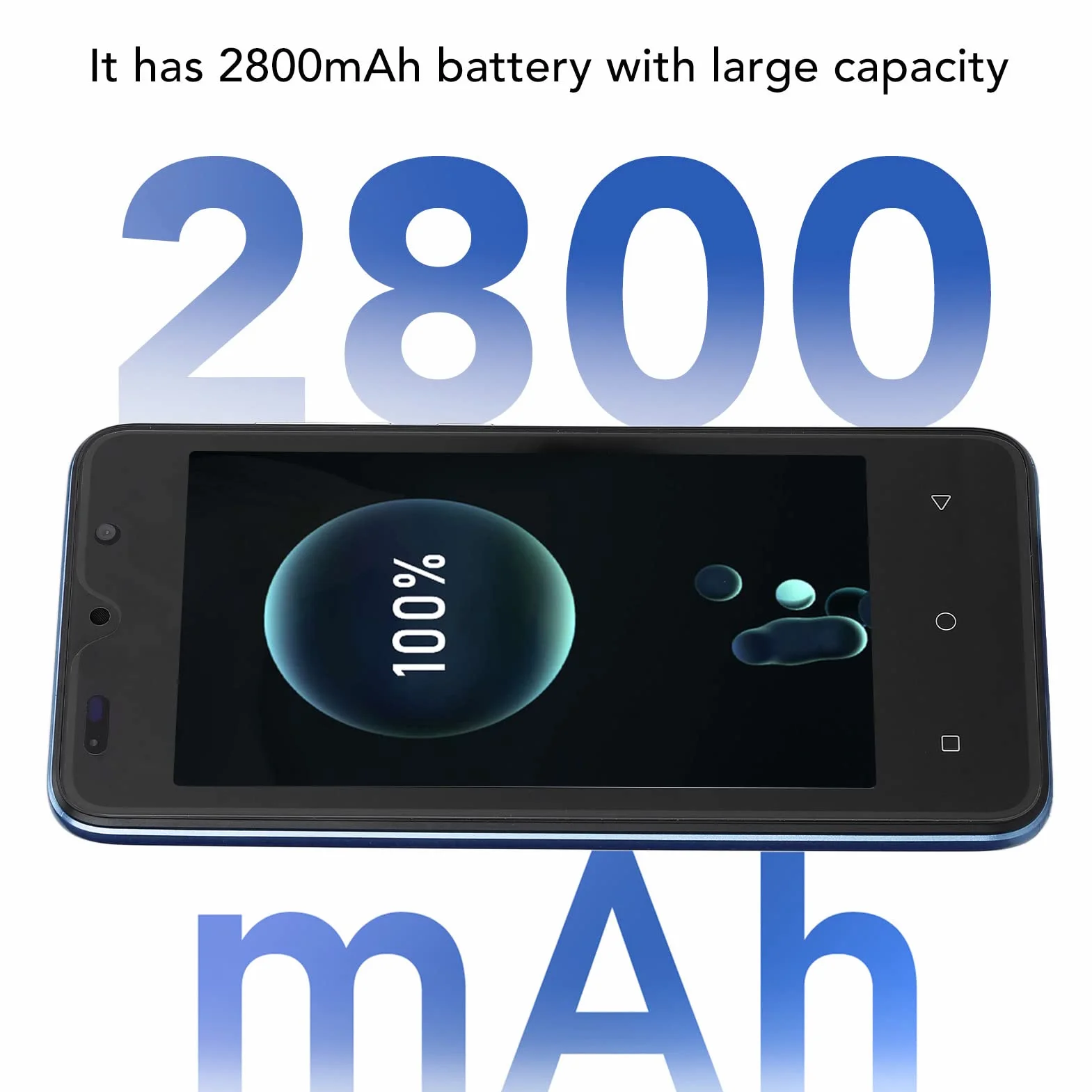 Odblokowany Smartfon, 4,66 Cala 2 GB RAM 32 GB ROM 2800 Mah Smart Dual Card Dual Standby Telefon Komórkowy, 2 MP Przedni Aparat 5 MP Tylny Aparat Smartphone, Rozpoznawanie Twarzy(Jasny niebieski)