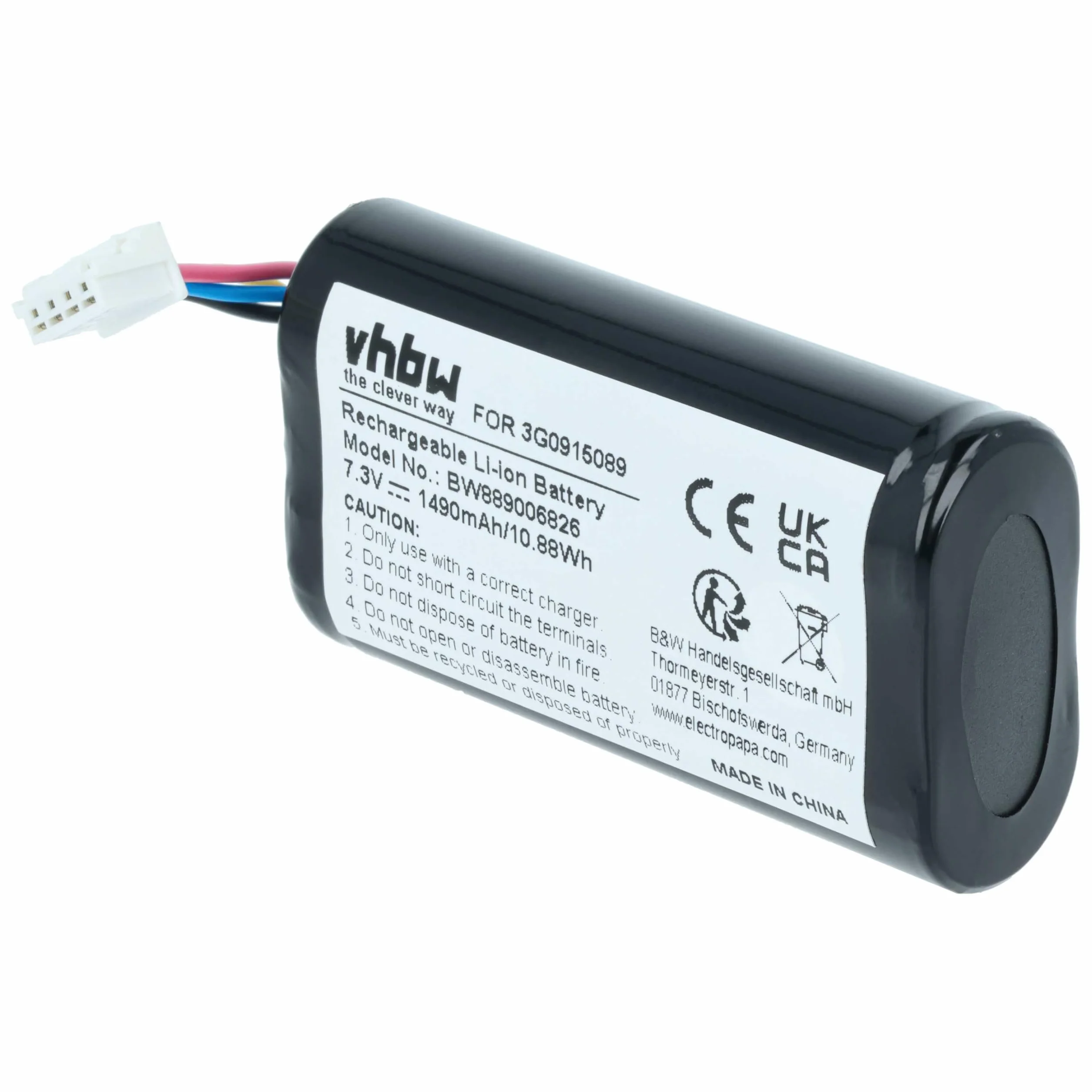 vhbw Akumulator kompatybilny z Audi A6 S6 Avant qu. 2016-2017 Auto (1,49 Ah, 7,3 V, litowo-jonowy)
