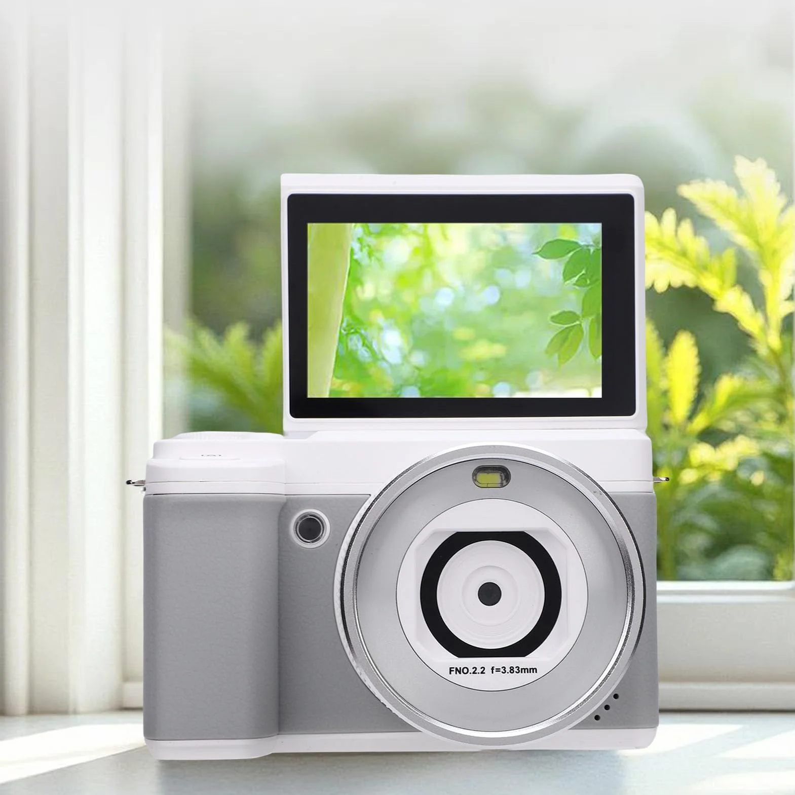 Aparat Cyfrowy 80 MP z Ekranem Obracanym o 180°, Zoomem 18X, Wi-Fi, lampą błyskową, rozdzielczością 80 MP do Krajobrazów i Portretów z Filtrami, baterią litową, 3,0-calowym