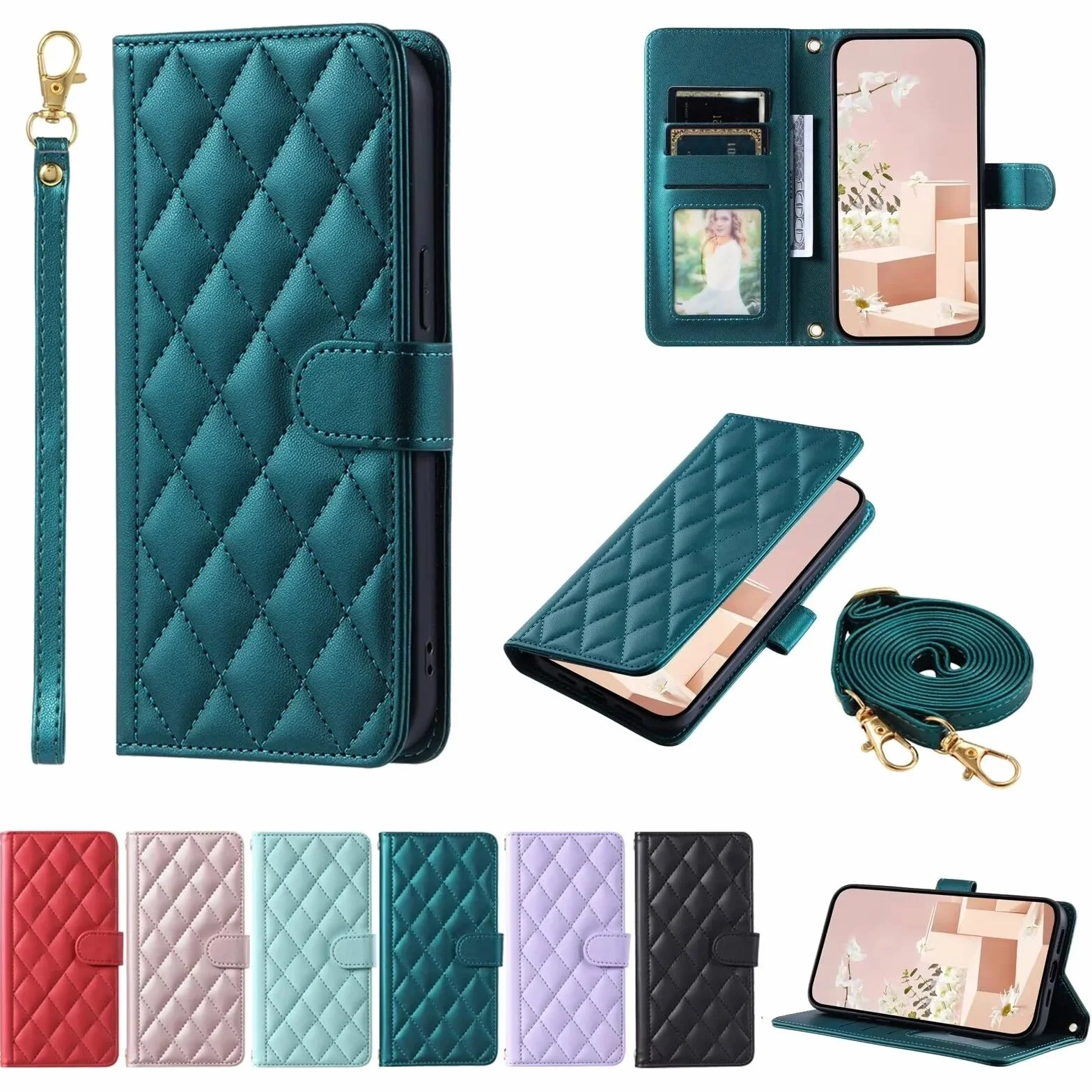 Generic etui kompatybilne z iPhone XR (kolor: miętowy) skóra premium silikonowy portfel z klapką magnetyczne etui z klapką