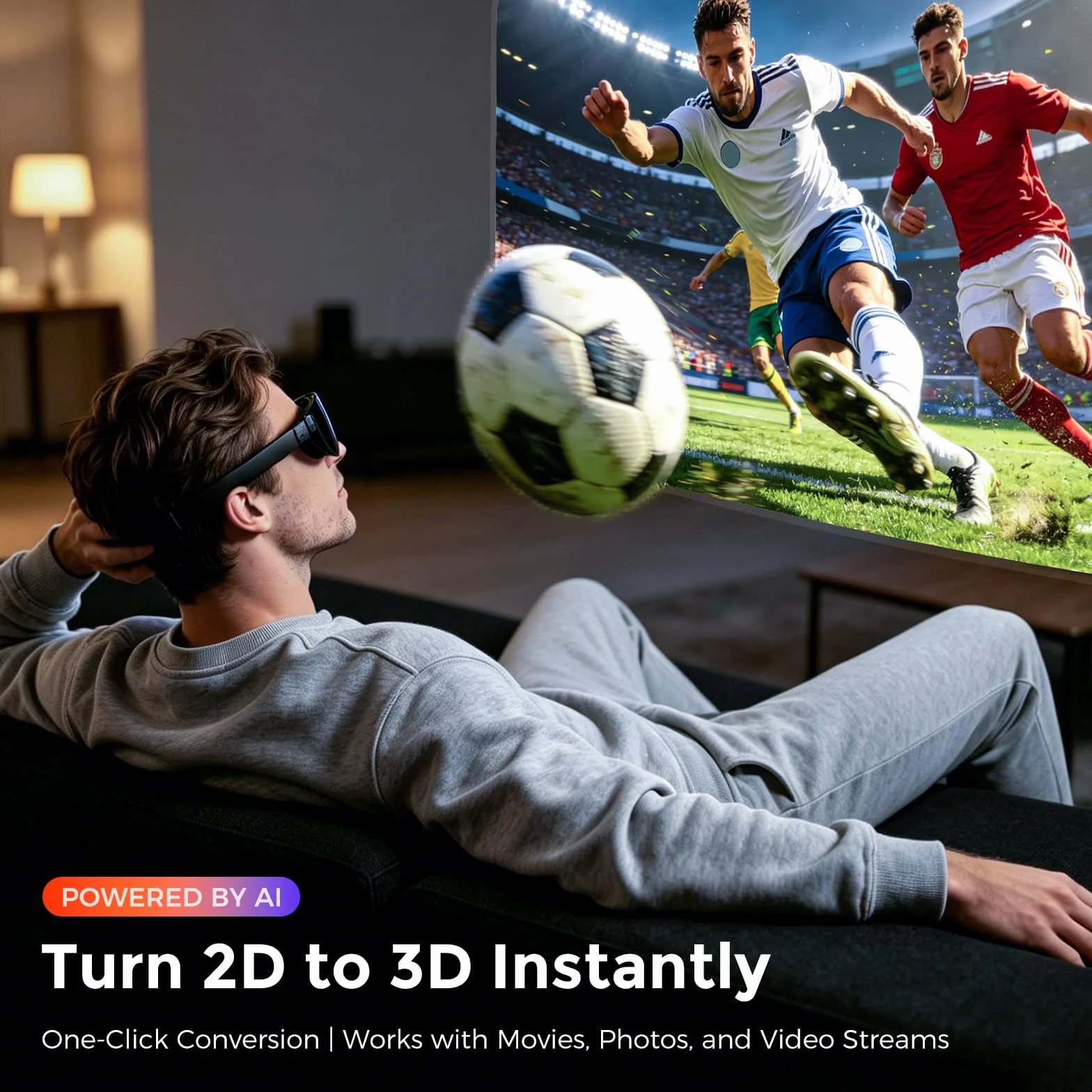 Okulary Ar/Xr Z WyśWietlaczem Hdr10 201 Cali, Vision 4000 Ai Chip, 120hz Okulary 3d Do FilmóW I Gier, DźWięK, Okulary Xr Dla Iphone Android Ps5 Switch 2 Mac Steam Deck