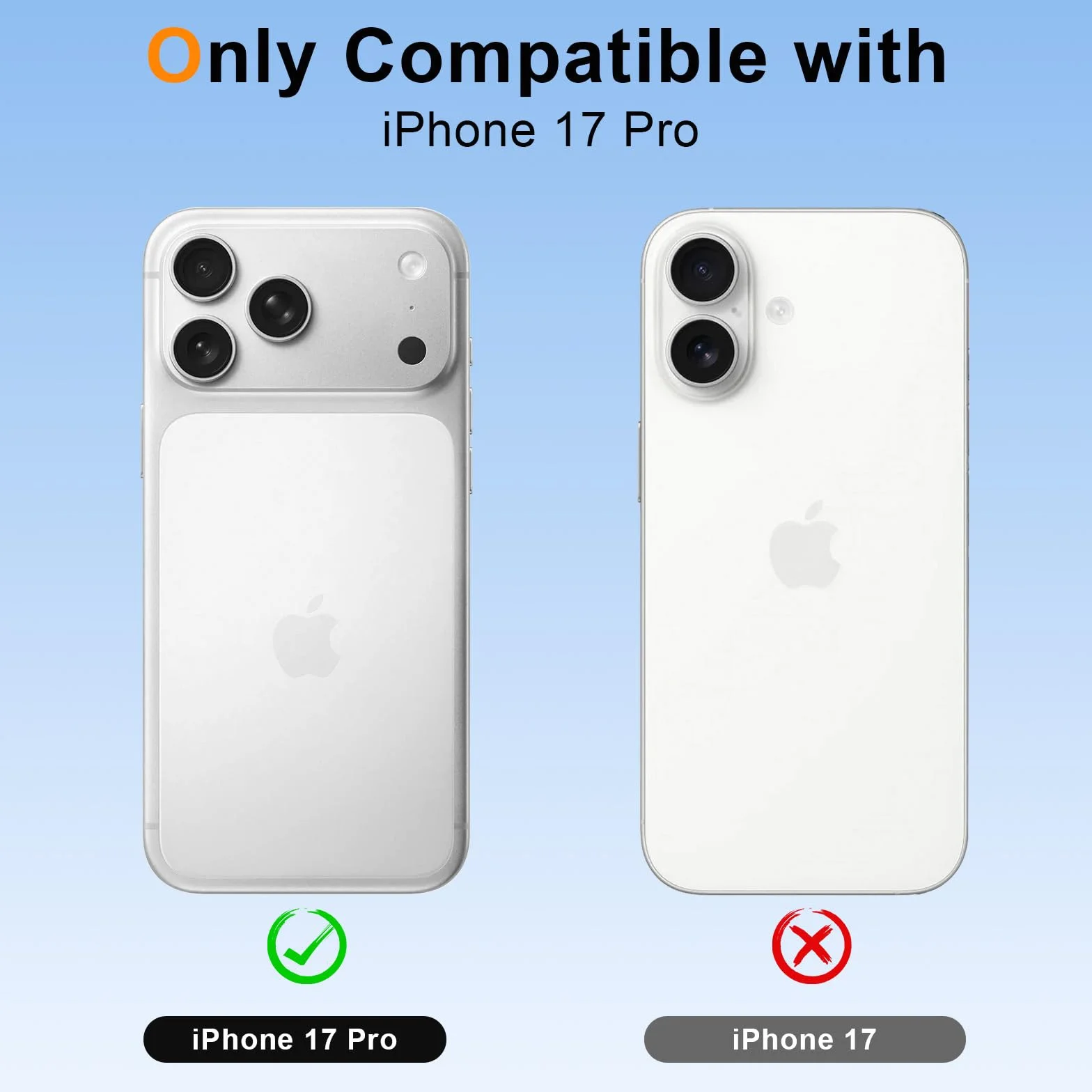 Magnetyczne etui z paskiem na telefon komórkowy iPhone 17 Pro, [kompatybilne z Magsafe], etui ochronne na telefon komórkowy, do zawieszenia, przezroczyste, odporne na uderzenia i zarysowania