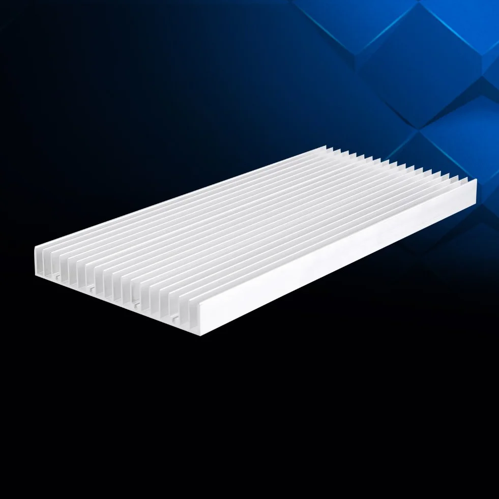 Aluminiowy radiator do lamp LED na 8 sztuk diod 3W lub 20 sztuk diod 1W, 300x140x20mm