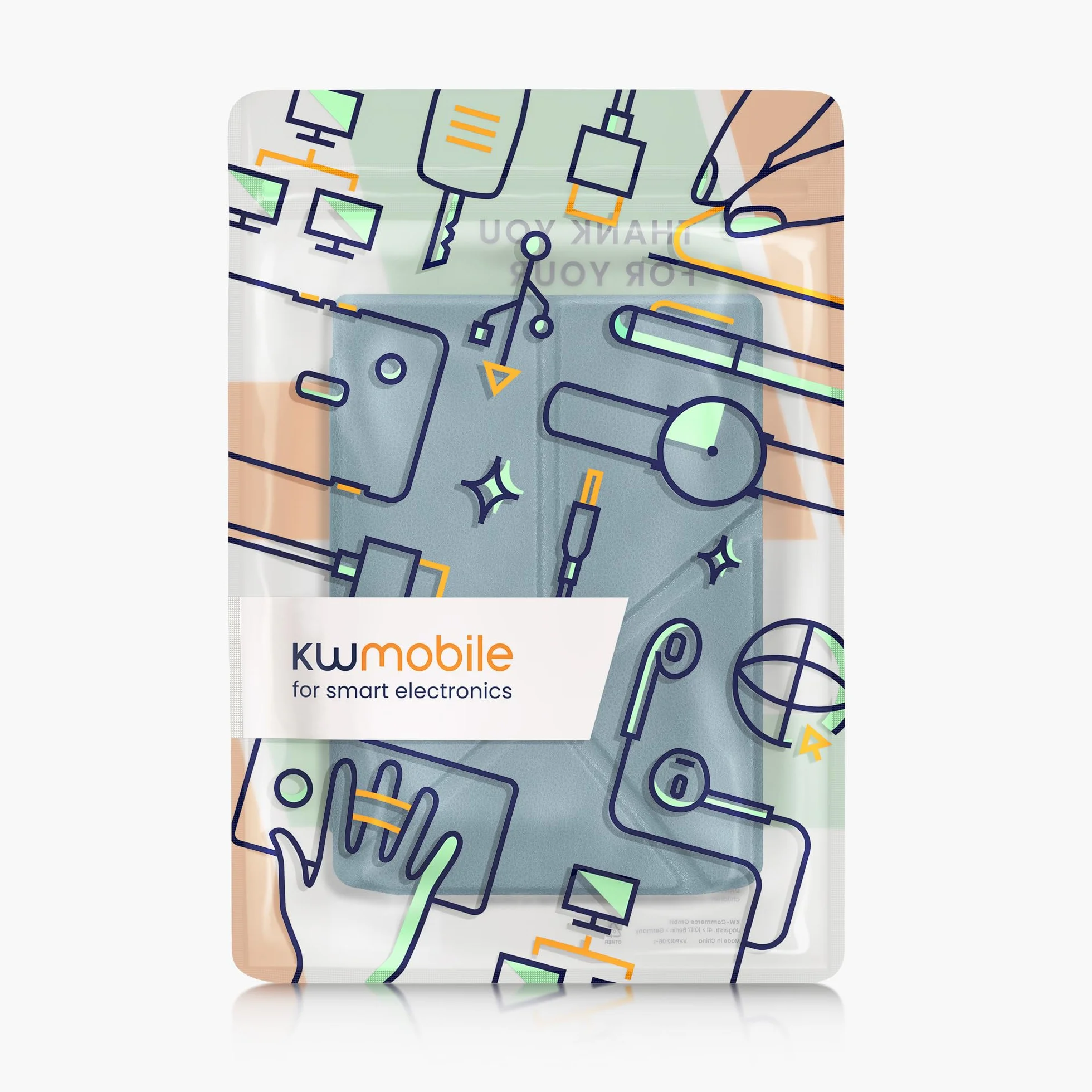 kwmobile Etui Kompatybilne z Pocketbook InkPad 4 / Color 3 / Color 2 / Vivlio InkPad 4 / InkPad Color 3 Etui - Magnetyczne Etui z Klapką na Tablet eReader Skóra syntetyczna - Petrol