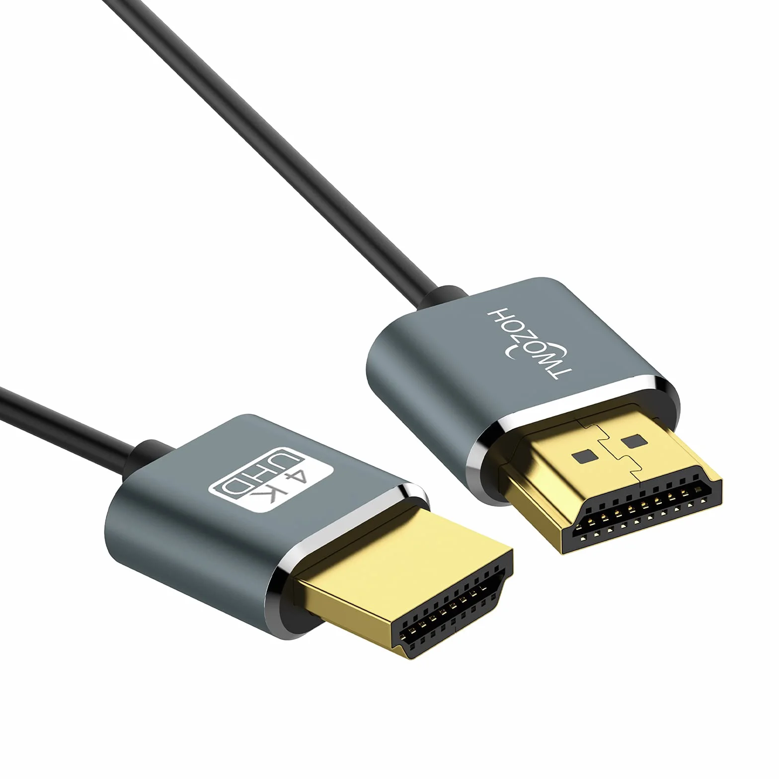 Twozoh Ultra cienki kabel HDMI do HDMI 2M, kabel Hyper Slim HDMI 2.0, ekstremalnie elastyczny kabel HDMI 4K obsługuje 3D/4 K@60 Hz, 2160P, 1080P
