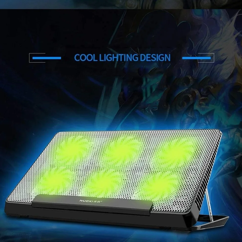 Chłodziarka do Laptopa Przenośny Chłodnica Laptopa USB Super Cienka 6 Wentylatorów Chłodząca Podkładka Chłodząca Do 17 Cali Notebook Laptop PC Radiator Stojak na Wentylator do Laptopa