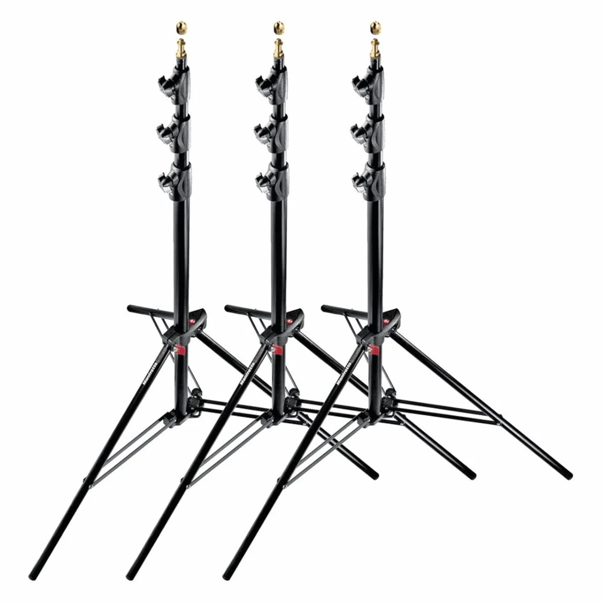 Manfrotto Stativ Master 1004BAC-3 Zestaw Statywów, Czarny, 3 Sztuki