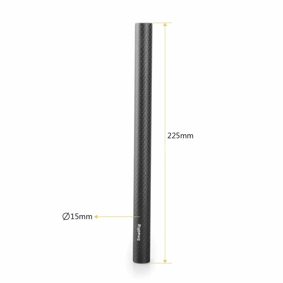 SMALLRIG Pręty z włókna węglowego15 mm (9 cali) do systemu wsporników prętów 15 mm, mocowanie LCD, podkładka na ramię, wspornik obiektywu, śledzenie ostrości 15 mm - 1690