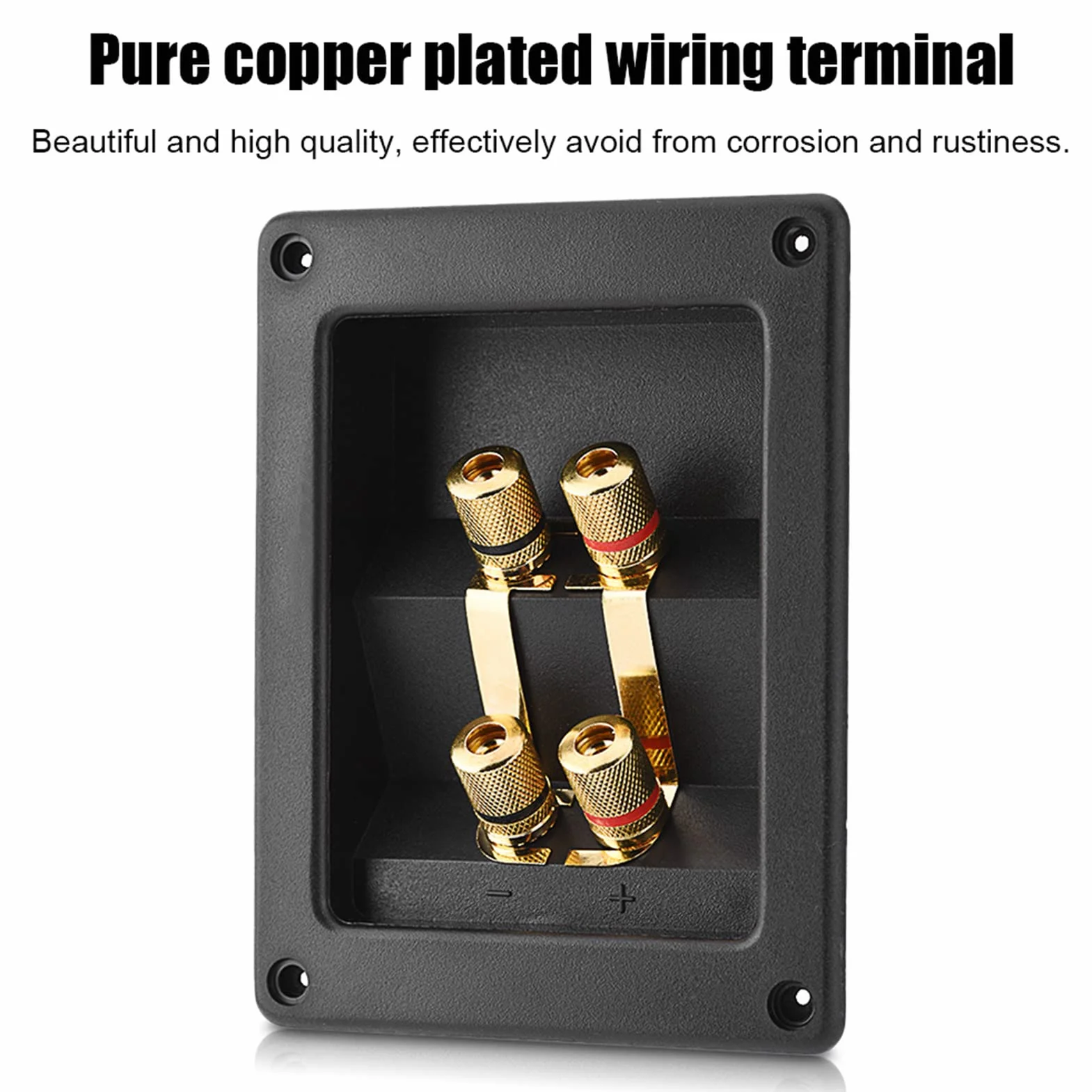 Głośnik Box Terminal Cup, 4 Miedziane Oprawy Post Subwoofer Box Głośnikowe Zaciski Głośnikowe dla DIY Home Car Stereo Speaker
