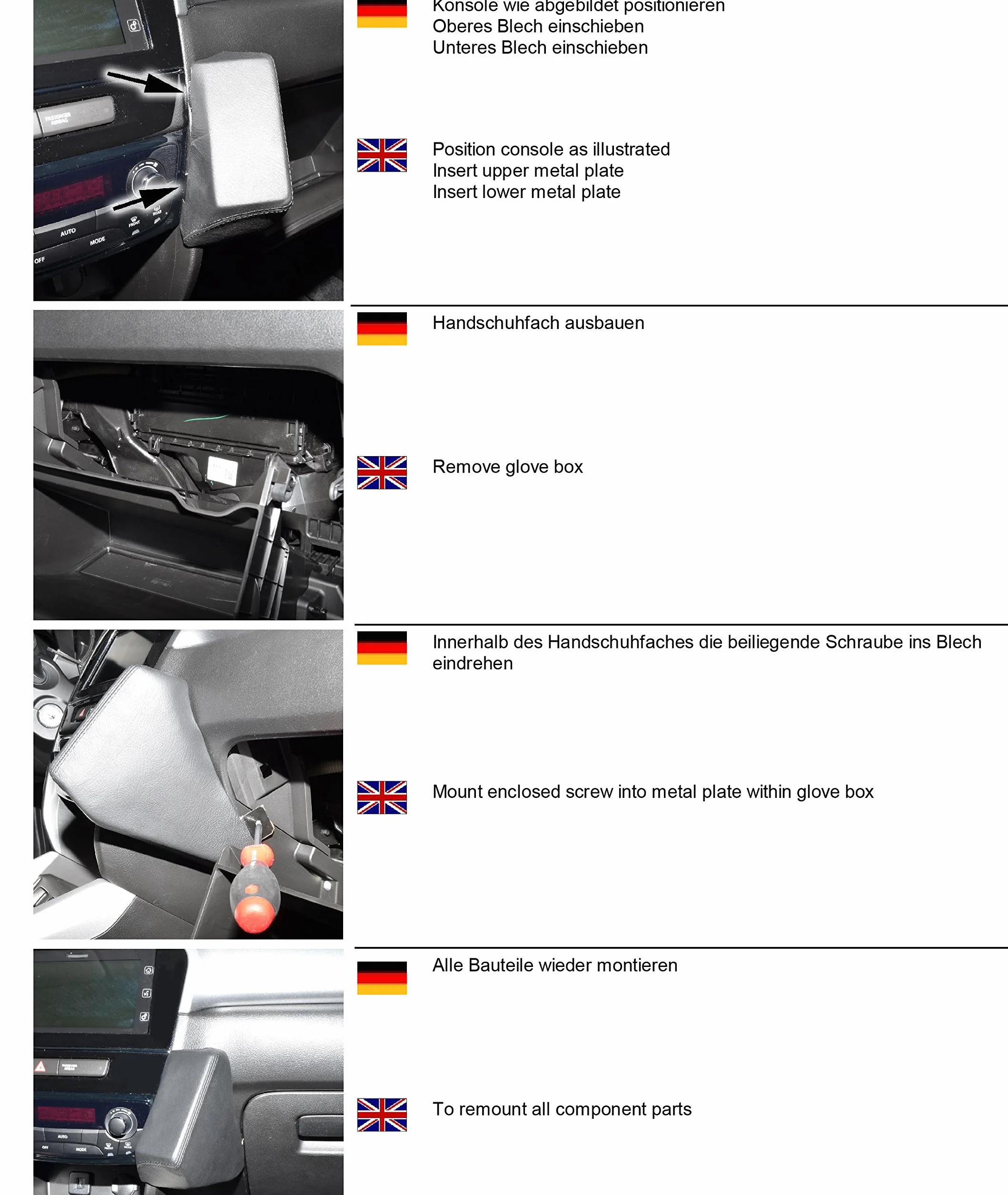 KUDA Uchwyt na telefon komórkowy pasujący do Suzuki Vitara od 2015 roku - konsola telefoniczna do smartfonów, telefonów komórkowych, nawigacji i wielu innych – konsola ze sztucznej skóry, czarna, 2045