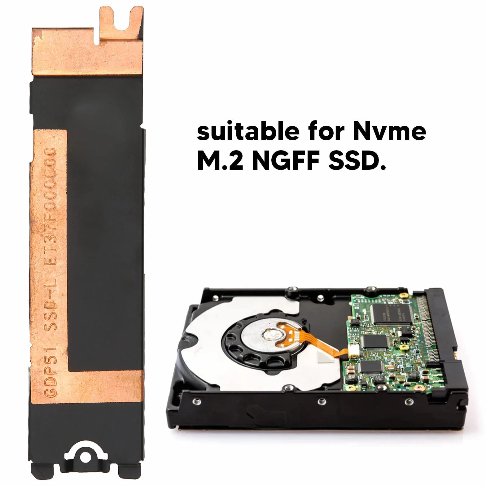 Osłona Radiatora SSD, Rozpraszania Ciepła SSD do Dysku SSD Nvme M.2 NGFF, Wspornik Termiczny Laptopa Osłona Termiczna do XPS 15 9500 9510 9520