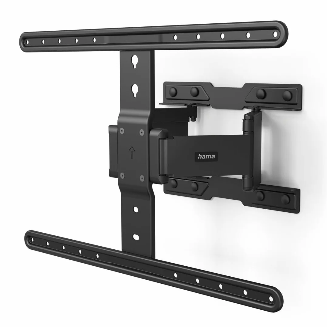 Hama Uchwyt Ścienny do TV LCD/LED, Ruchomy, Fullmotion, Regulacja Kąta Widzenia, System Prowadzenia Kabli, do 90 Cali, VESA 600x400, Czarny