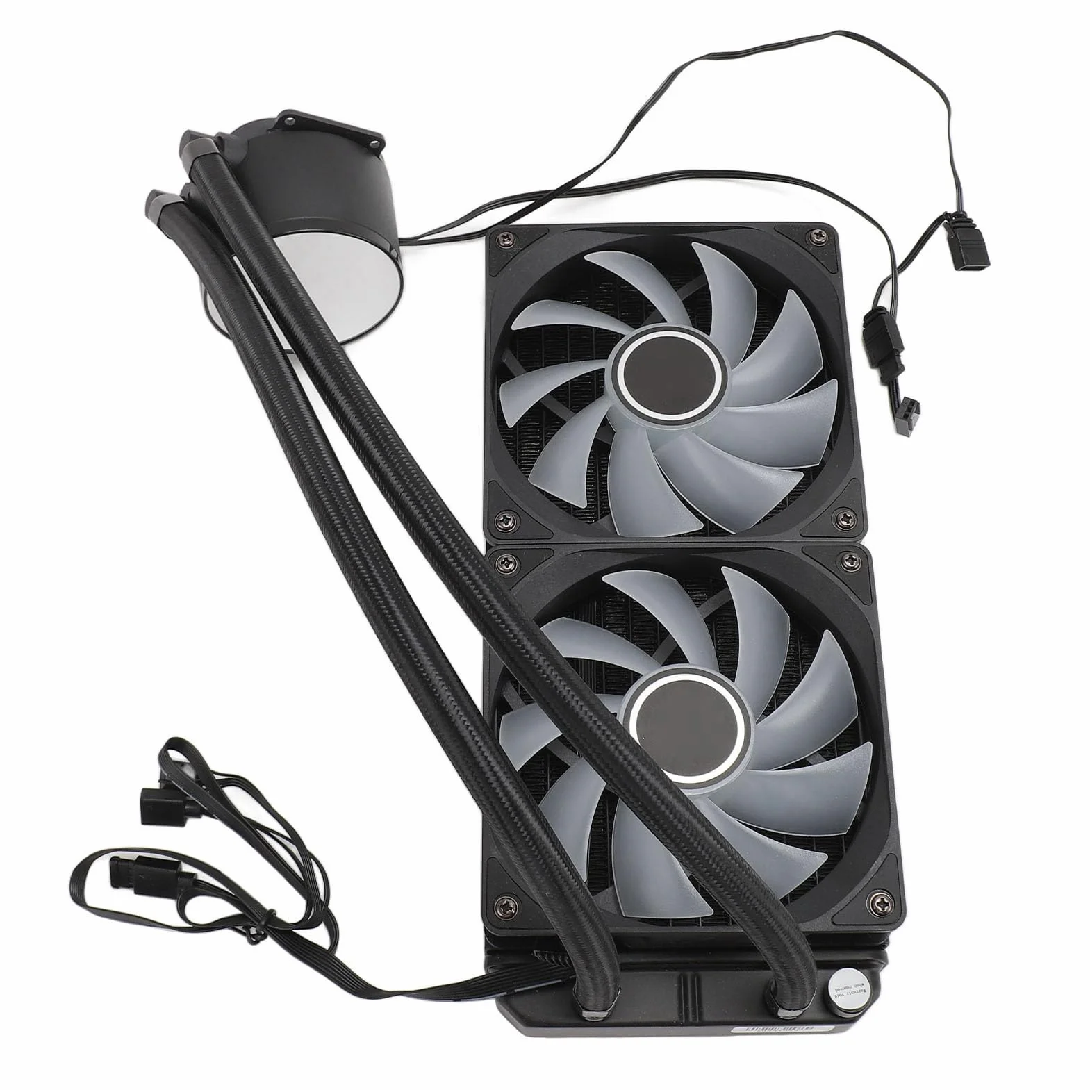 240mm ARGB Chłodzenie Wodne Chłodnica Procesora Wysoka wydajność dla LGA2066 2011 V3 115X1700, 2 Wentylatory dla Entuzjastów Gier (Czarny)