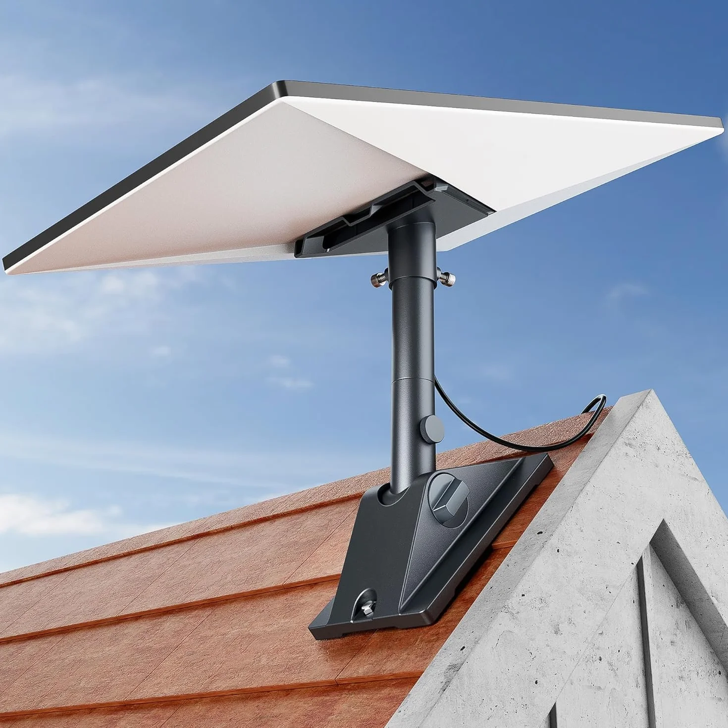 Starlink Gen 3 Mount - Starlink Standard 4/4X uchwyt obrotowy z adapterem rurowym aluminiowy zestaw do montażu na dachu/ścianie akcesoria pasują do Star Link Standard 4 Dish V3