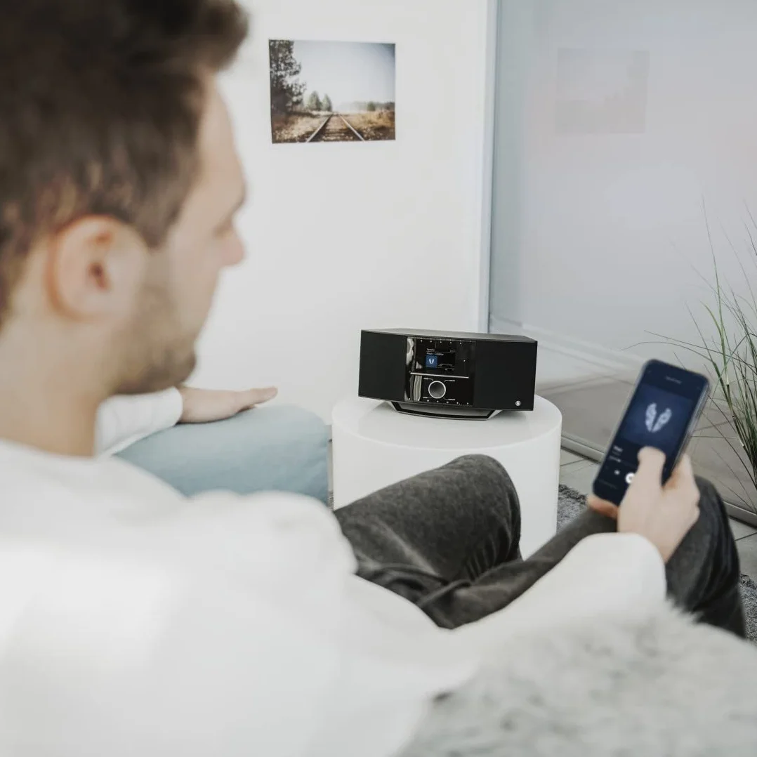 Hama radio cyfrowe DIR3510SCBTX (odbiór sygnałów FM, DAB/DAB+, obsługa Bluetooth 5, obsługa Spotify Connect, moc muzyczna 40W) czarne