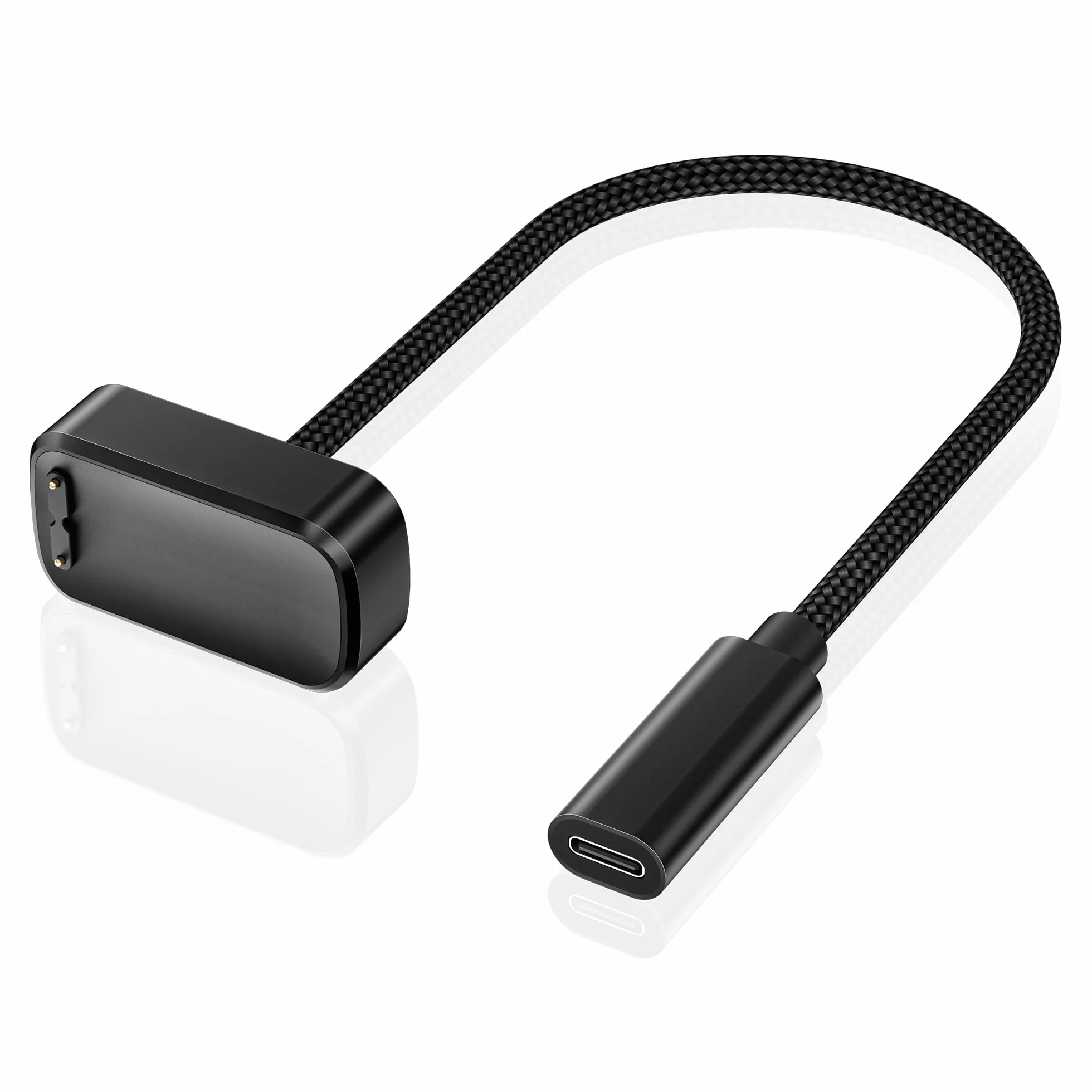 RUXELY USB-C do Fitbit Charge 6/5/Luxe adapter kabla ładowarki | Przenośny zamiennik przewodu ładującego typu C do Fitbit Charge 6, Charge 5, Luxe, kompaktowy i wygodny