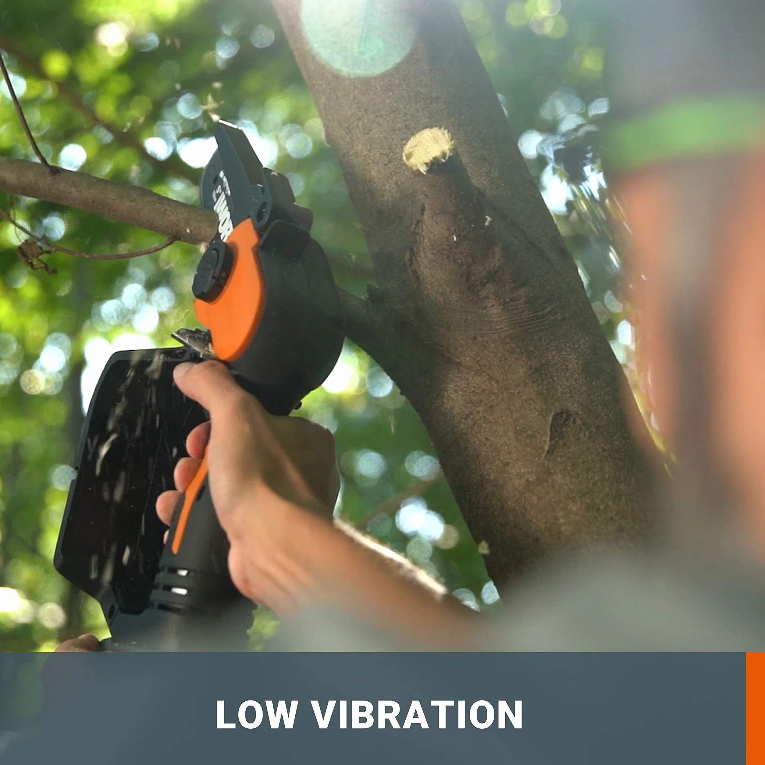 WORX Mini akumulatorowa piła łańcuchowa 18V (20V MAX) WG324E.1, PowerShare, przenośna mini piła łańcuchowa elektryczna, pręt 12 cm