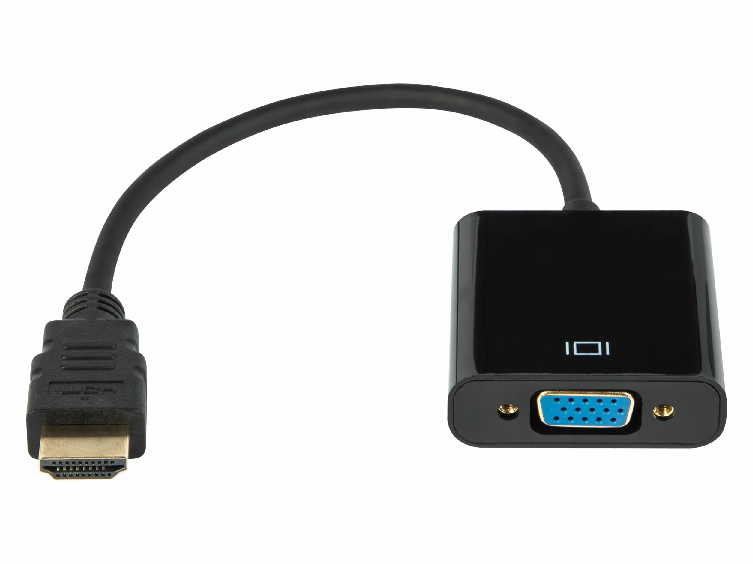 ADAPTER PRZEJSCIÓWKA WTYK KONWERTER HDMI - VGA D-SUB 15PIN KABEL HD AUDIO