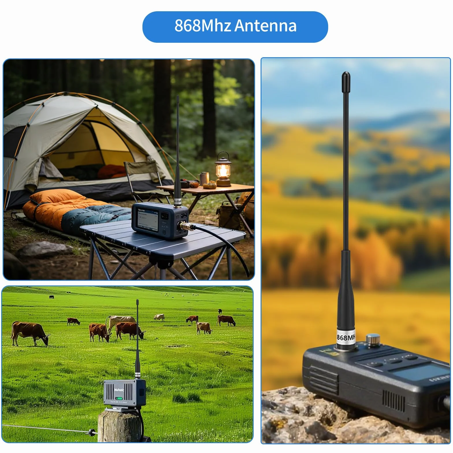 Antena Meshtastic LoRa 10dBi 868 MHz Long Range Soft Whip SMA - 3-pak
