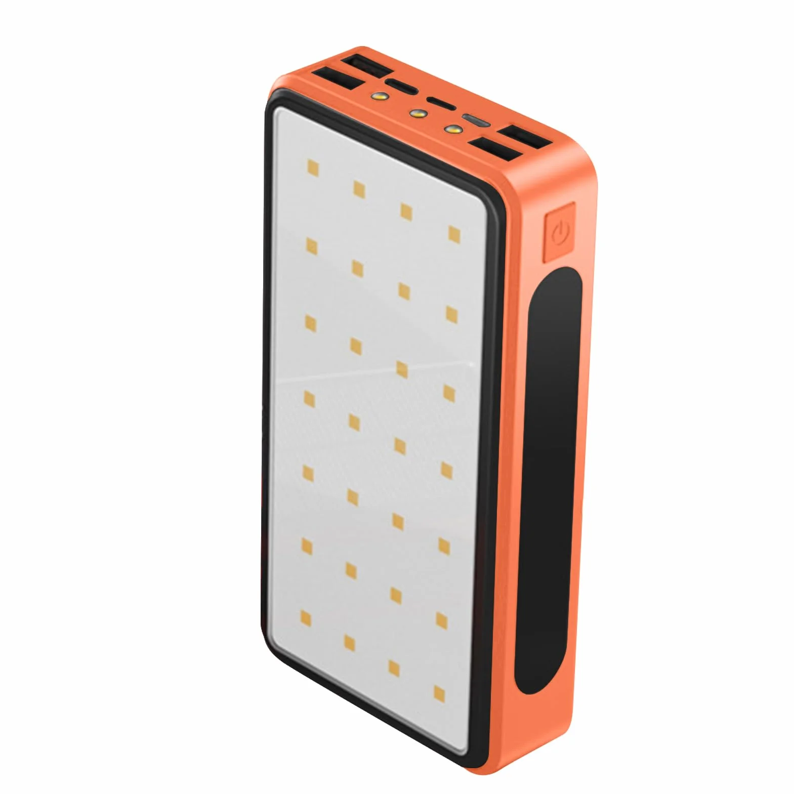 powerbank solarny o dużej pojemności, ładowarka solarna, niezawodna konstrukcja, zintegrowane światło kempingowe, 16,3 cm, dla mężczyzn, kobiet, studentów i do użytku na zewnątrz
