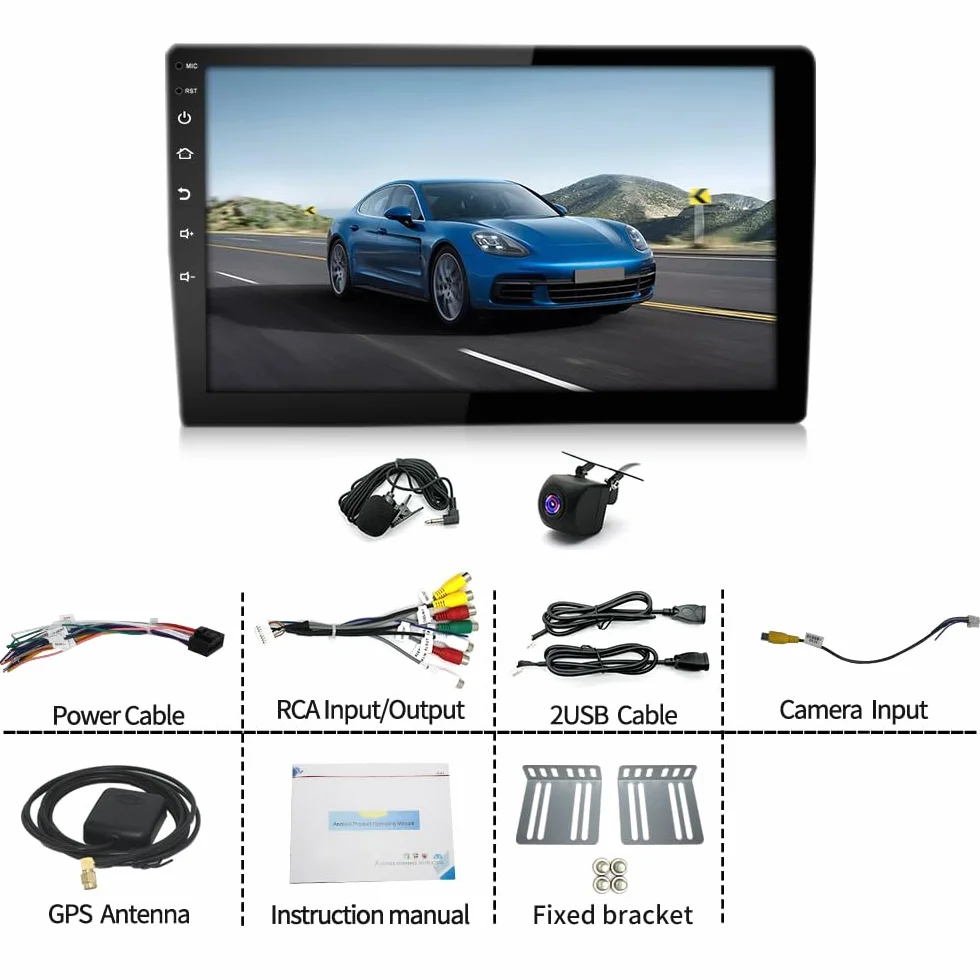 Radio samochodowe stereo 2 + 64 G dla Peugeot Partner 2008-2019 Head Unit for Citroën Berlingo 2 Android 14 GPS nawigacja z bezprzewodowym Carplay, Android 10", ekran dotykowy, Bluetooth, WiFi, FM
